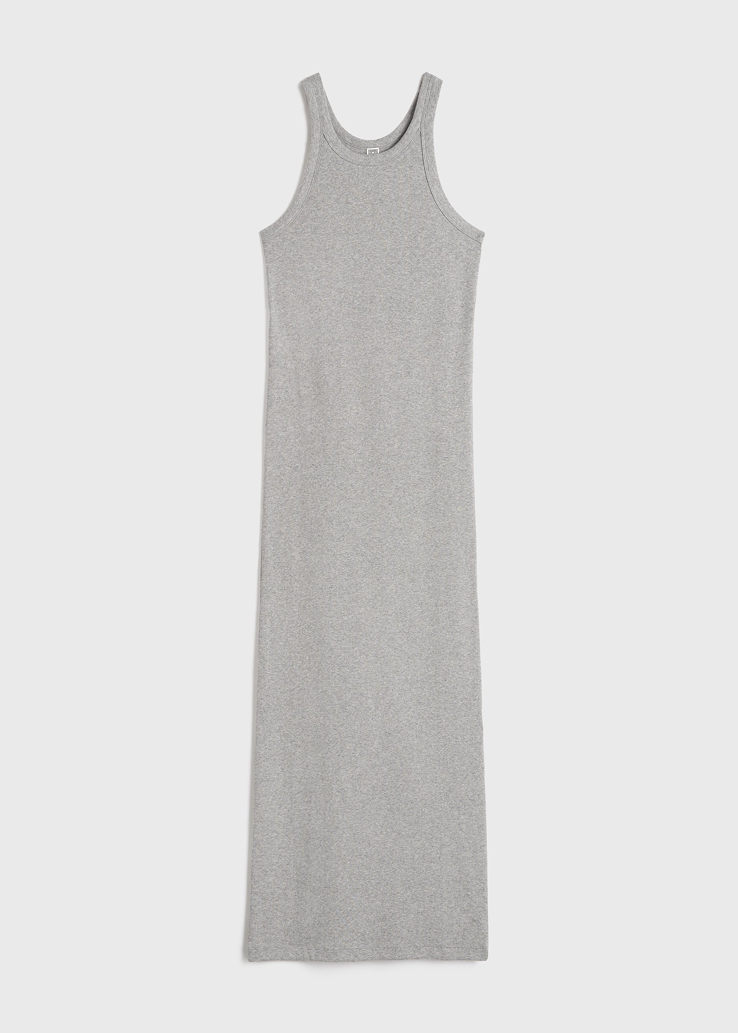 Curved rib tank dress grey melange 6 Curved rib tank dress grey melange