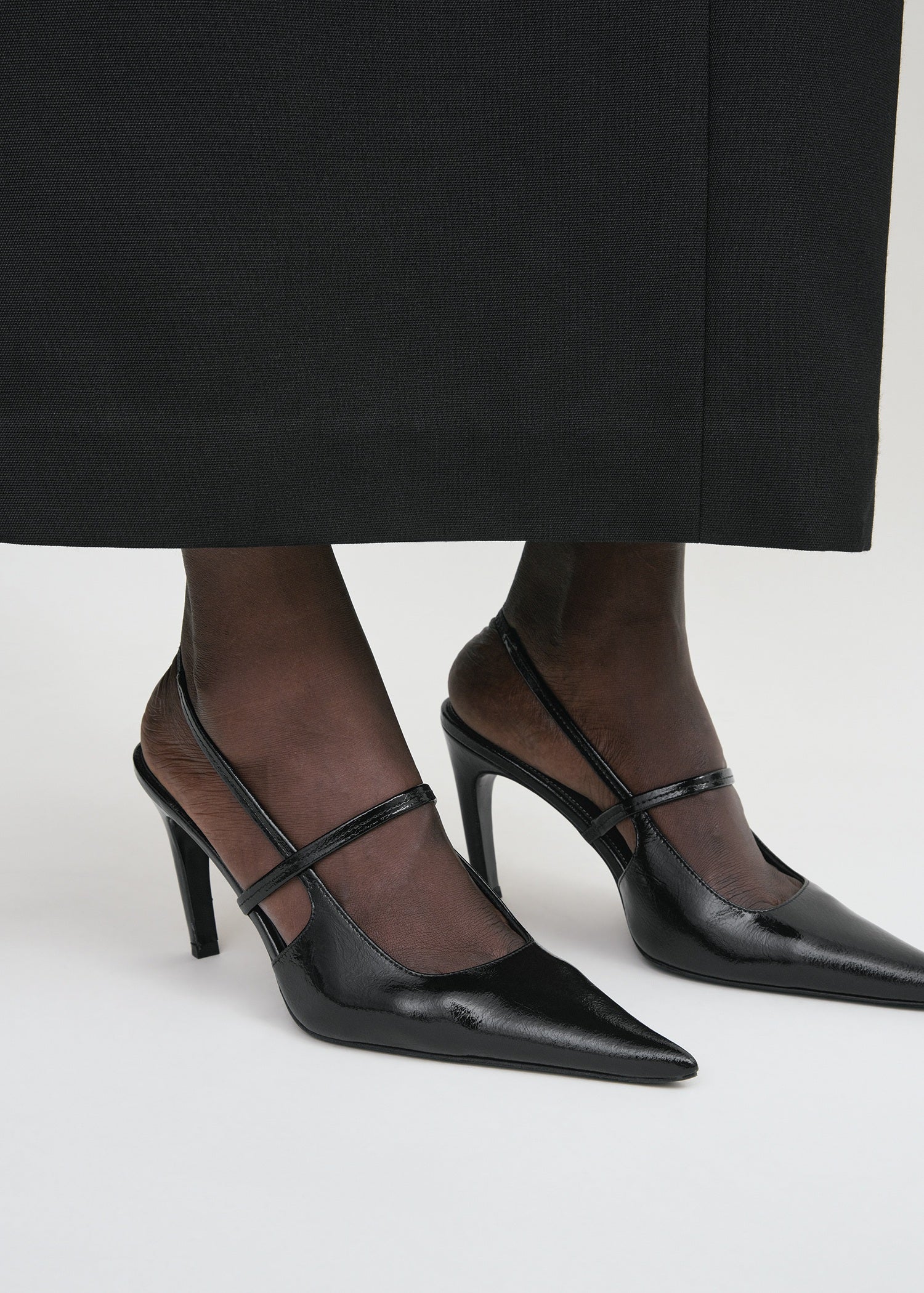 Naplack stiletto slingbacks black 4 Naplack stiletto slingbacks black