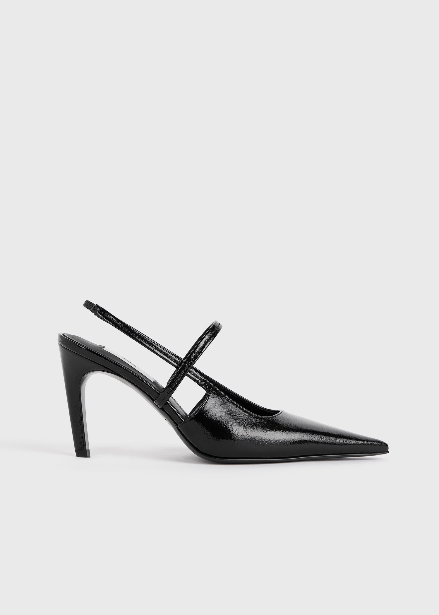 Naplack stiletto slingbacks black 9 Naplack stiletto slingbacks black