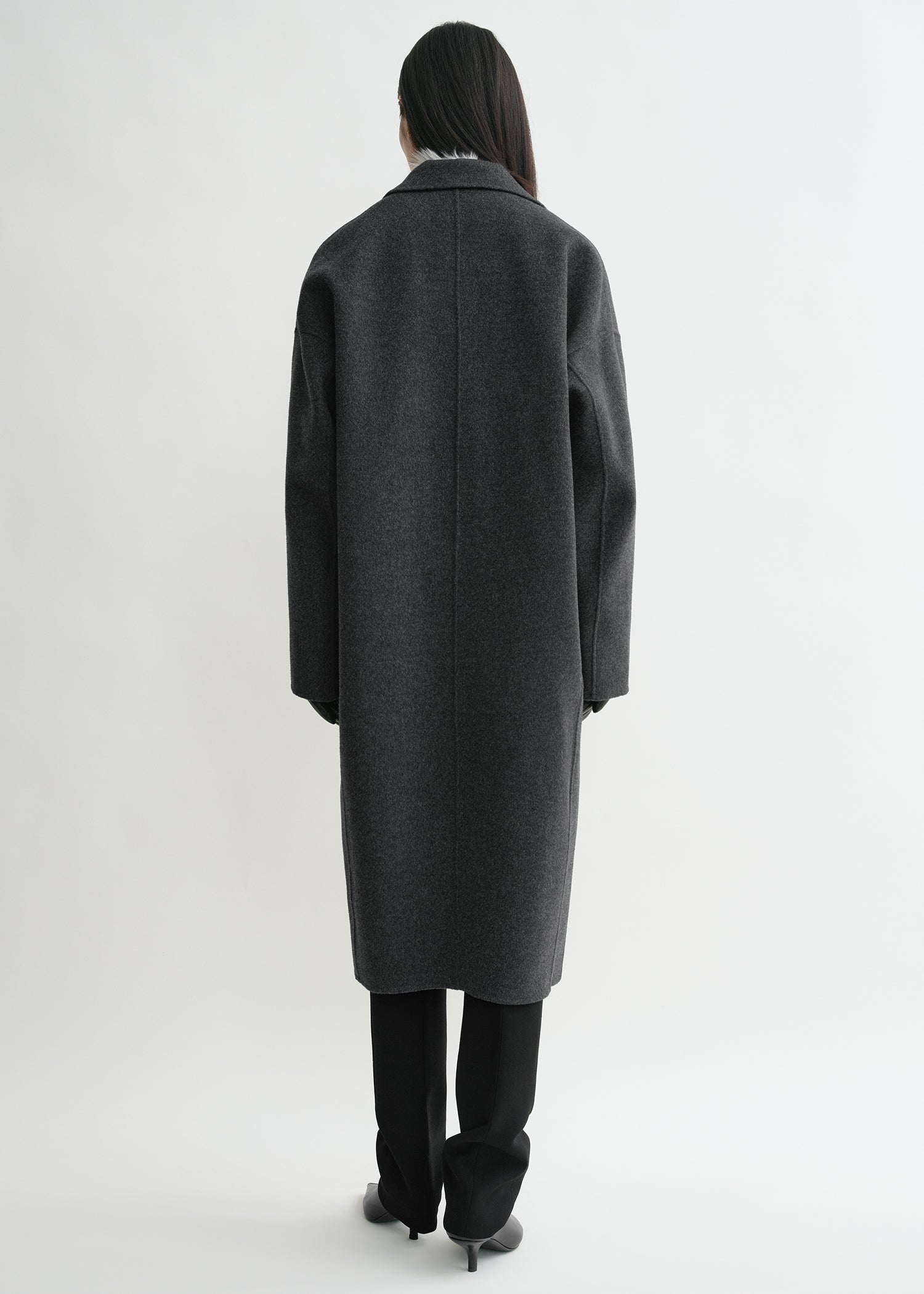 Doublé cocoon coat charcoal melange 4 Doublé cocoon coat charcoal melange