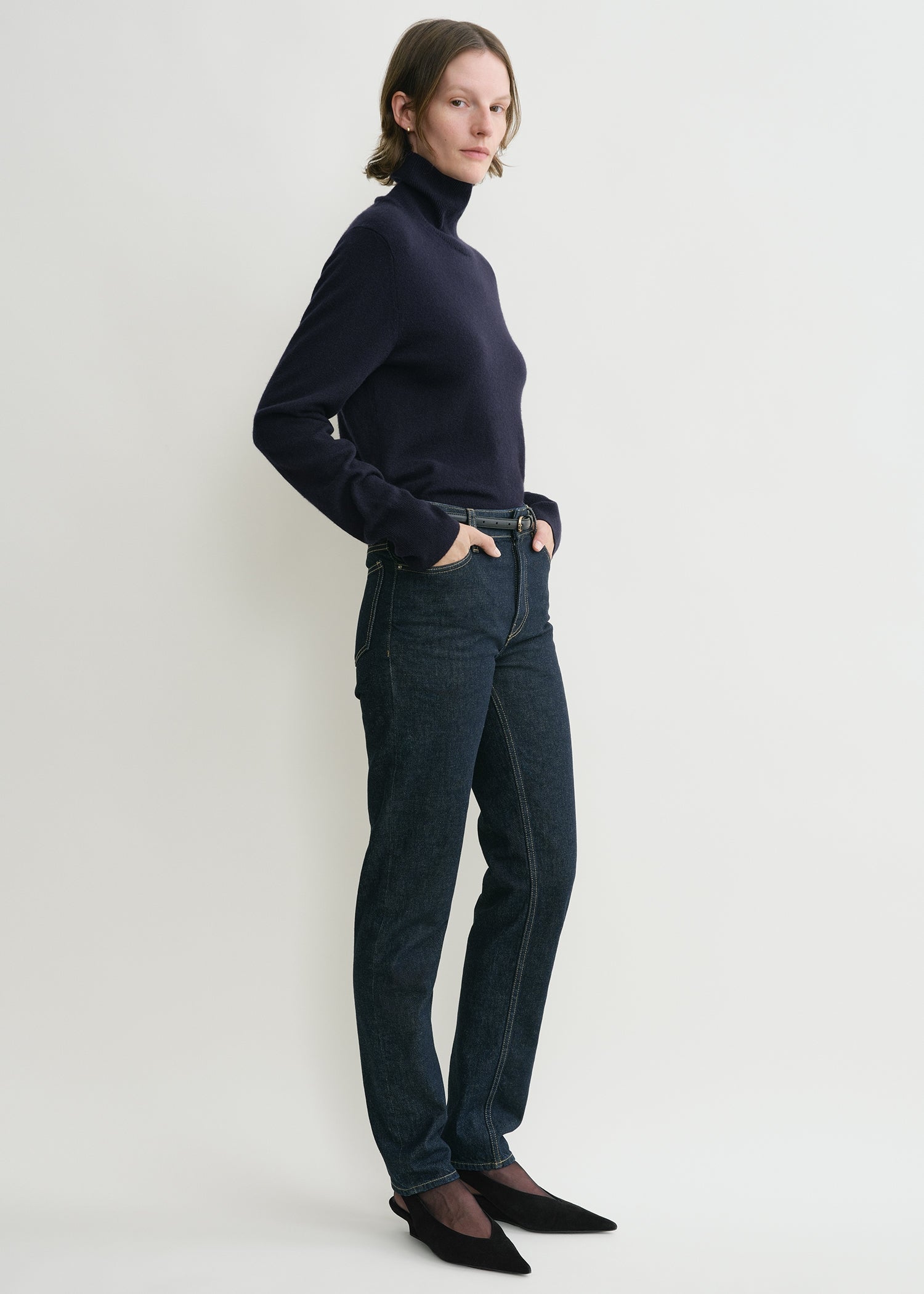 Cropped turtleneck navy 3 Cropped turtleneck navy