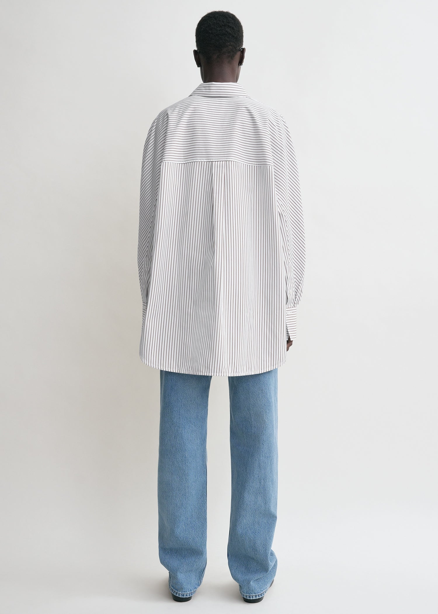 Kimono-sleeve poplin shirt white/brown 4 Kimono-sleeve poplin shirt white/brown