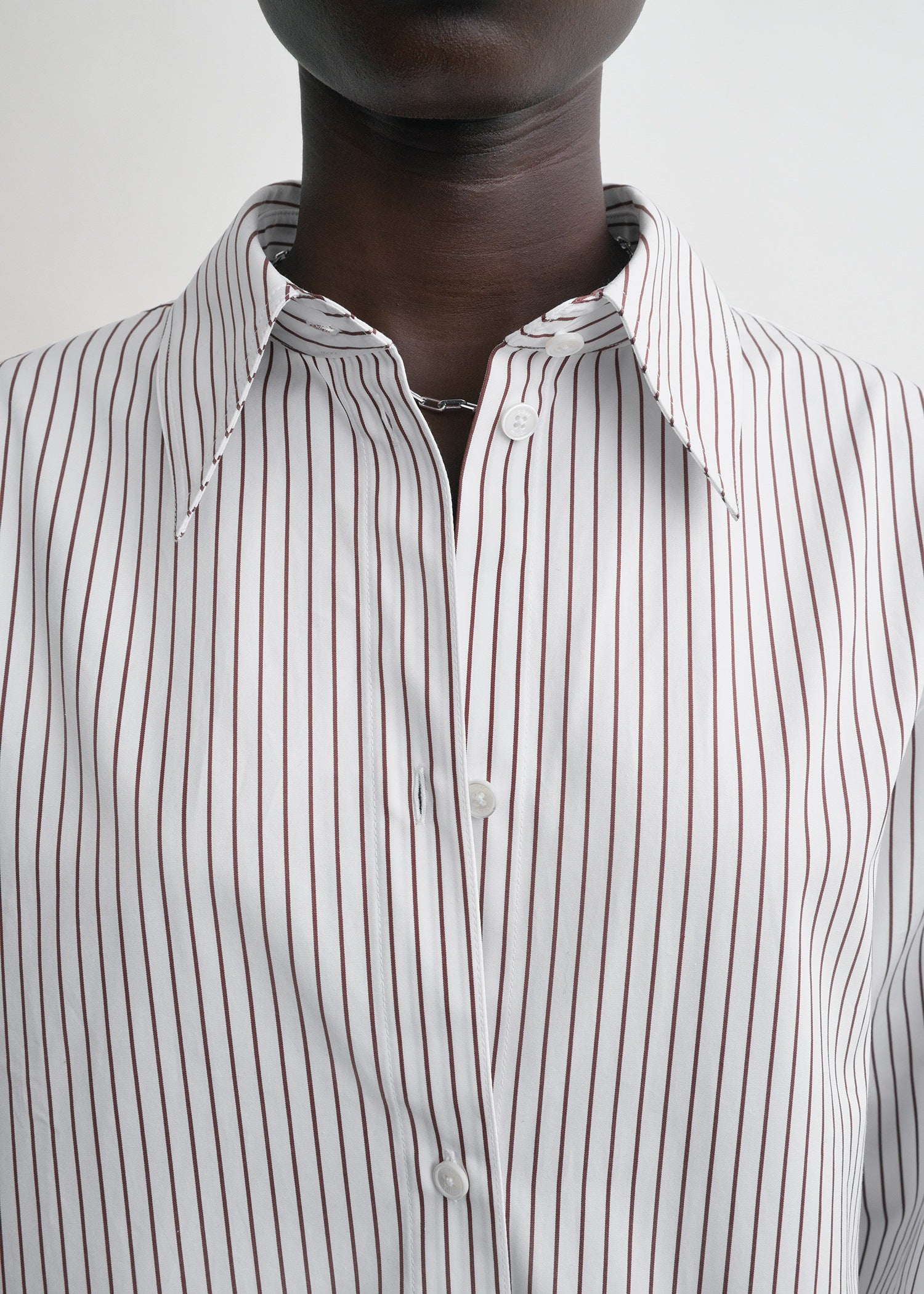 Kimono-sleeve poplin shirt white/brown 5 Kimono-sleeve poplin shirt white/brown