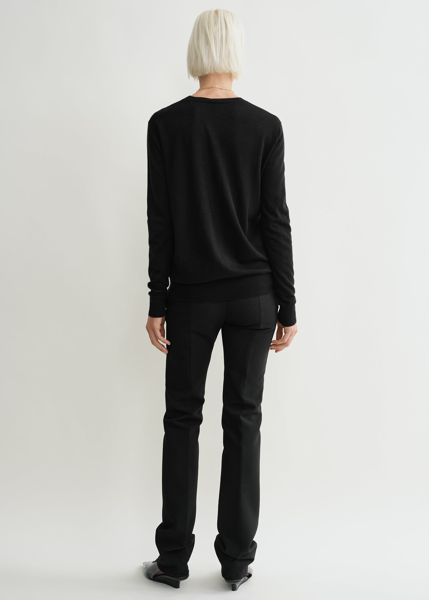 Fine crew-neck knit black 4 Fine crew-neck knit black