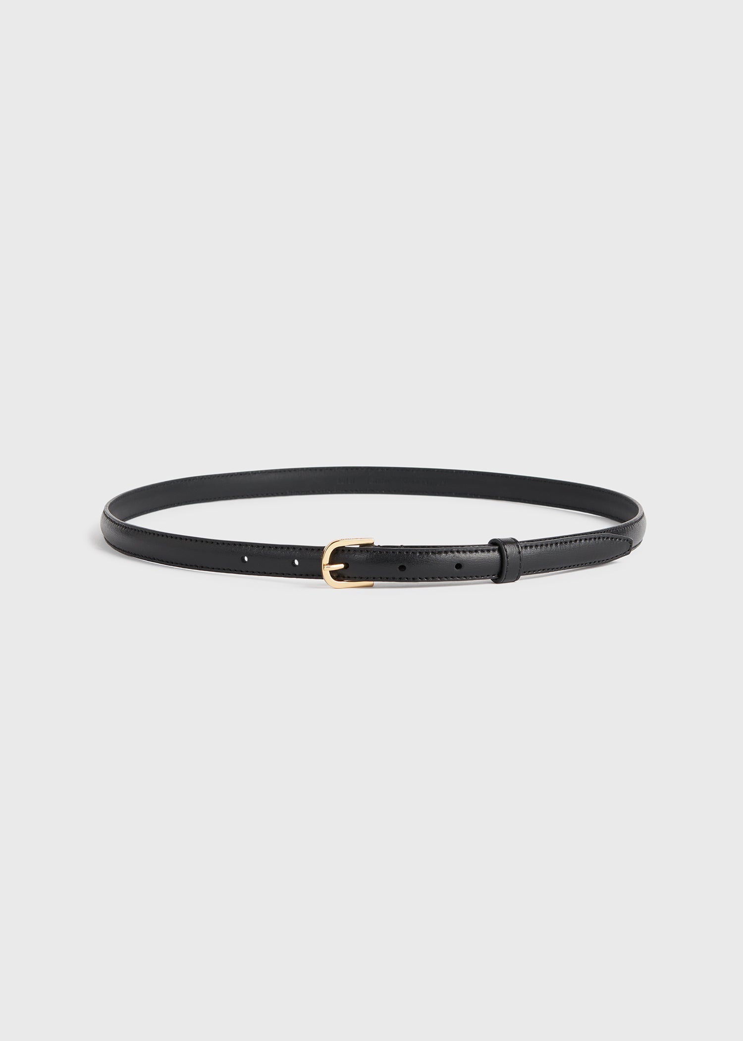 Thin leather belt black 4 Thin leather belt black