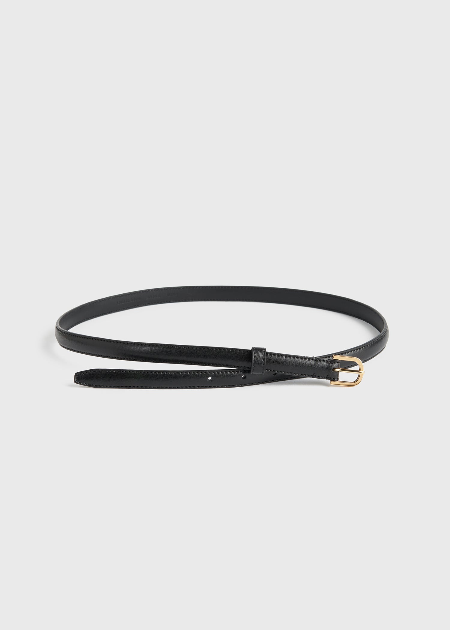 Thin leather belt black 5 Thin leather belt black