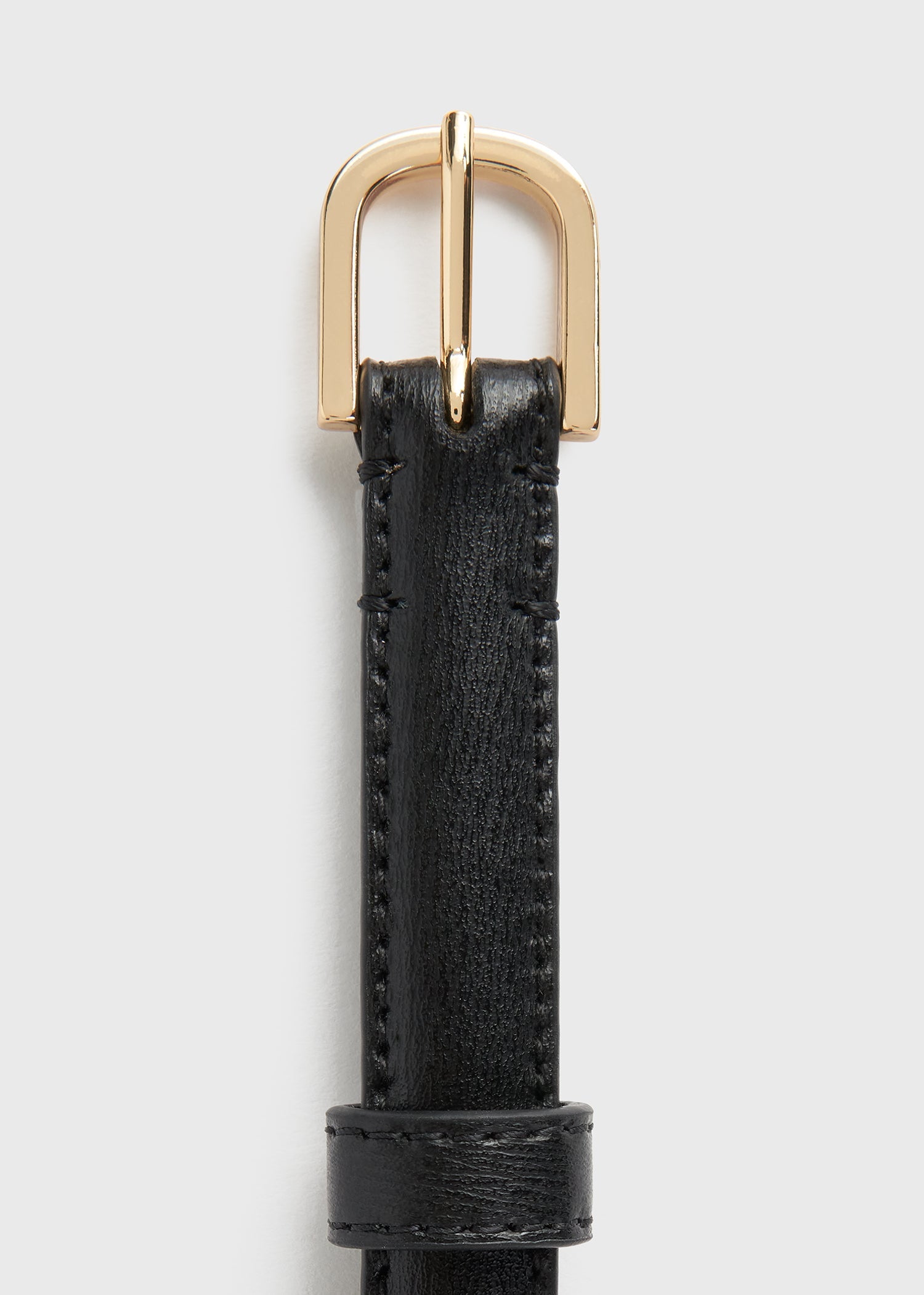 Thin leather belt black 7 Thin leather belt black