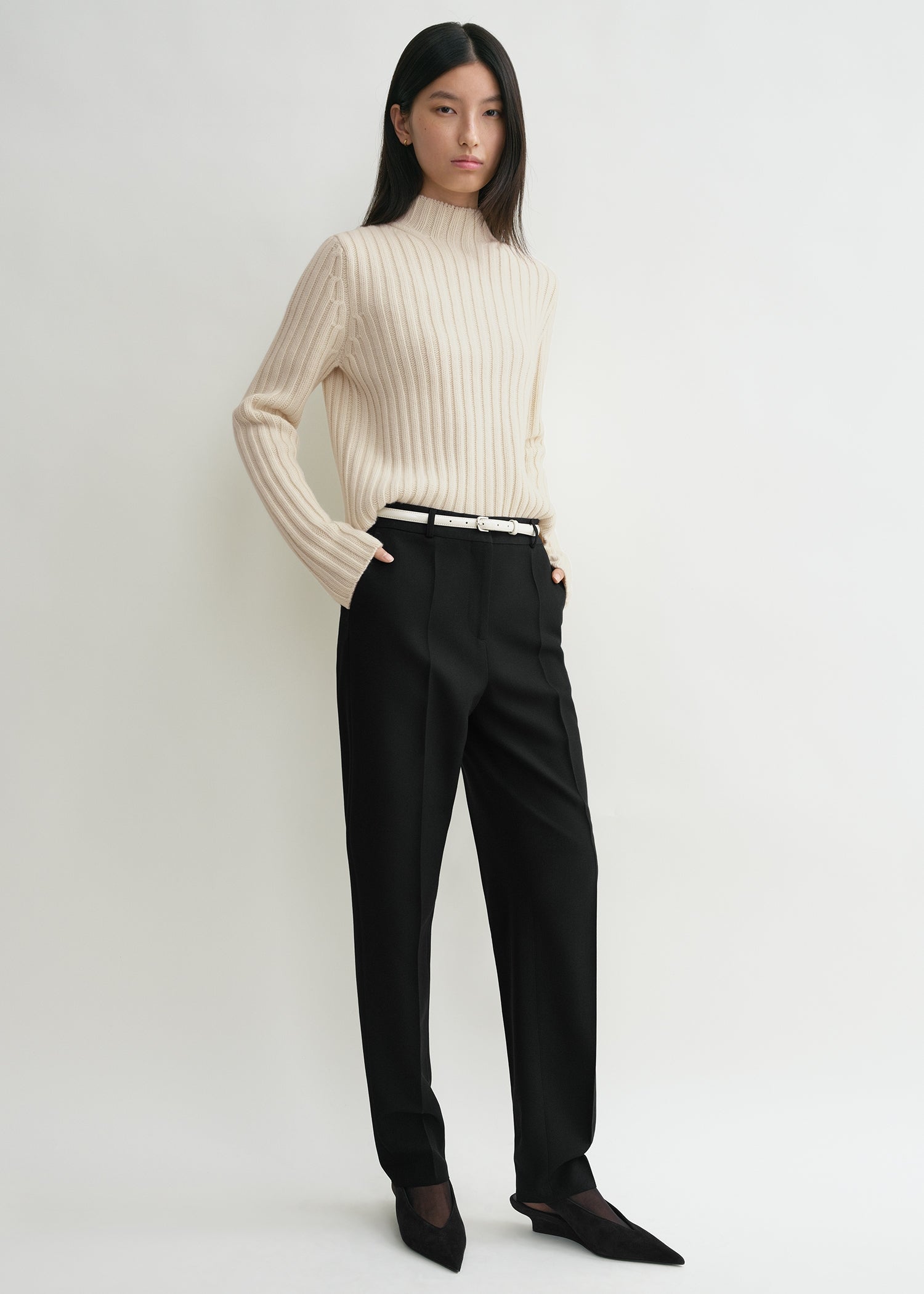 Petite chunky rib knit snow 3 Petite chunky rib knit snow
