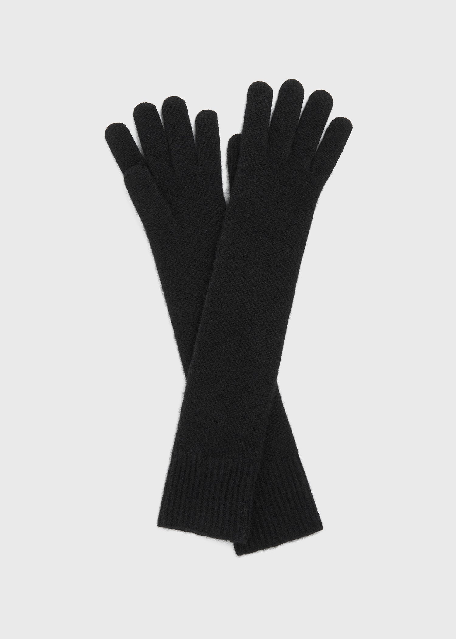 Long knit gloves black 5 Long knit gloves black