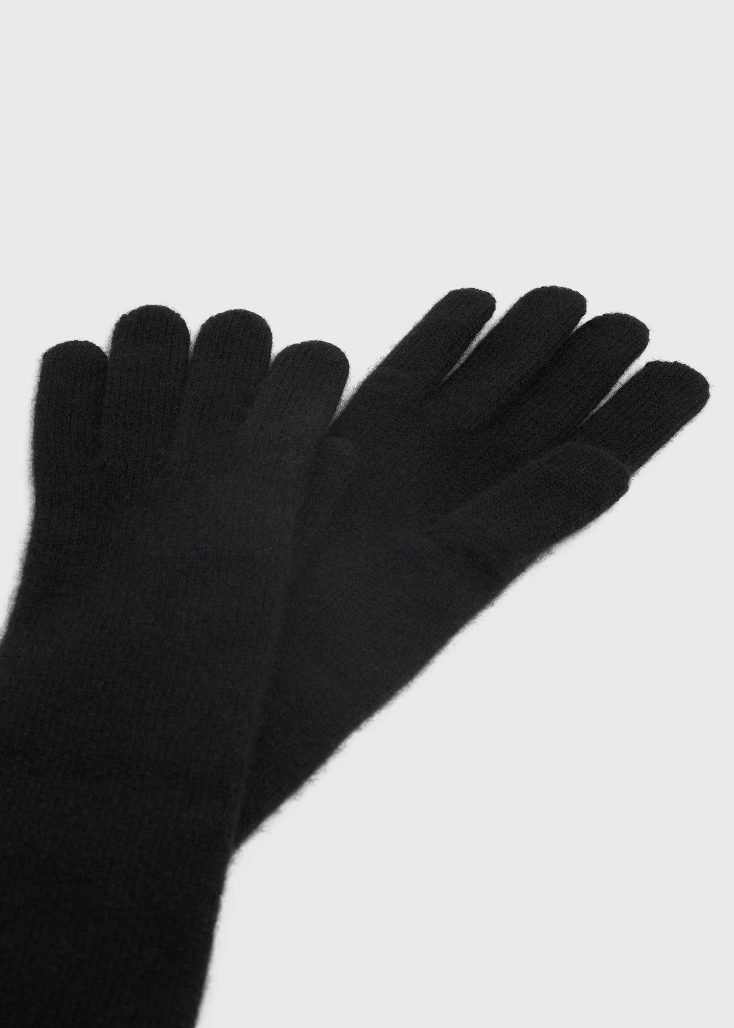 Long knit gloves black 6 Long knit gloves black