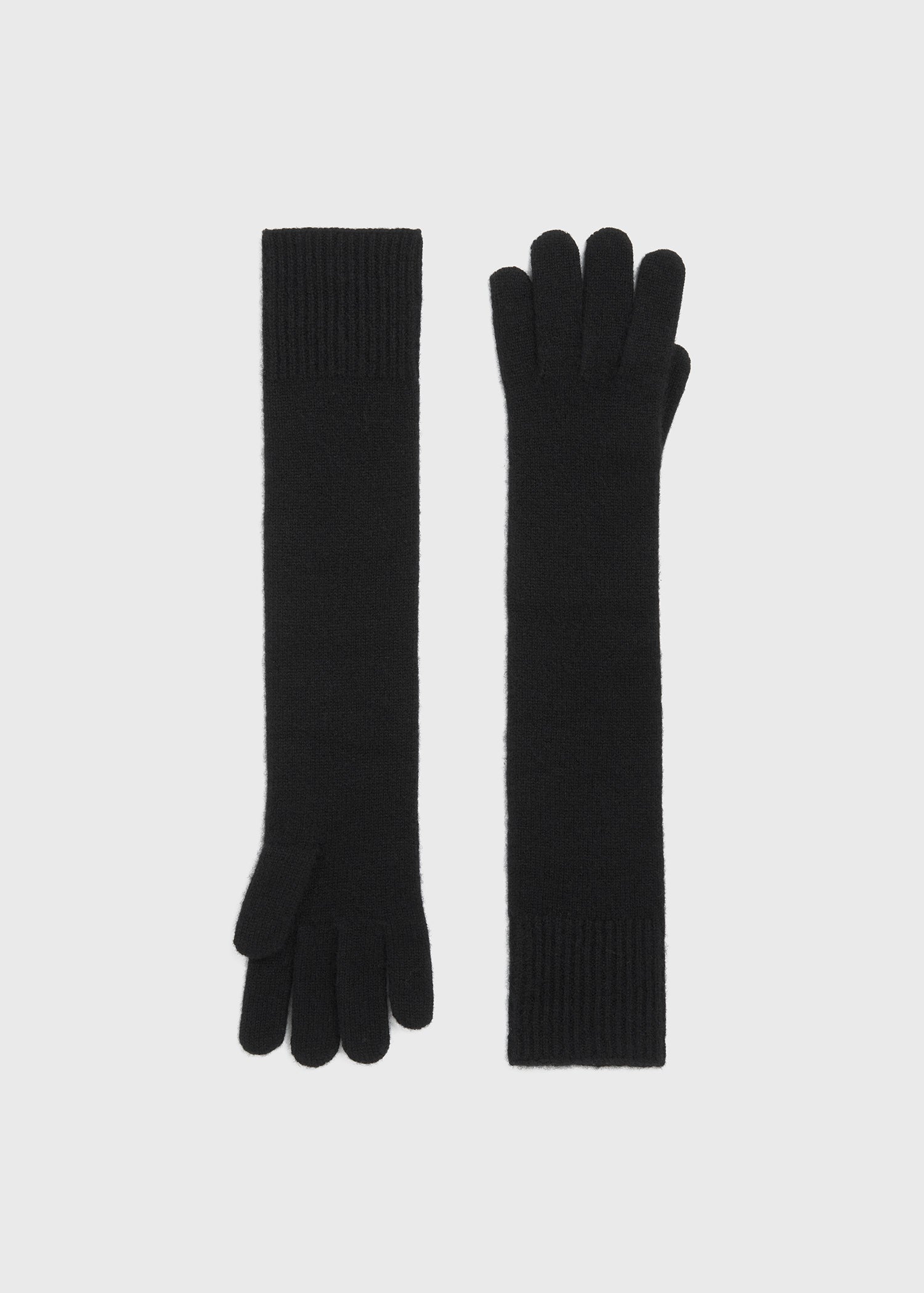 Long knit gloves black 7 Long knit gloves black