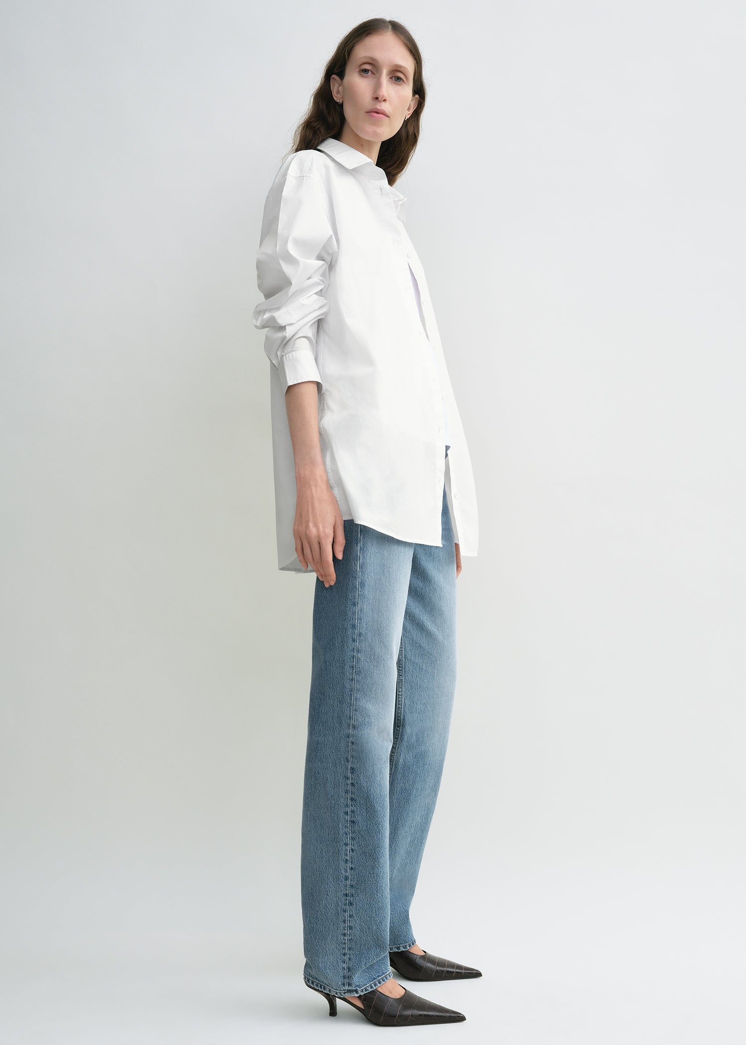 Classic tumbled shirt white 3 Classic tumbled shirt white