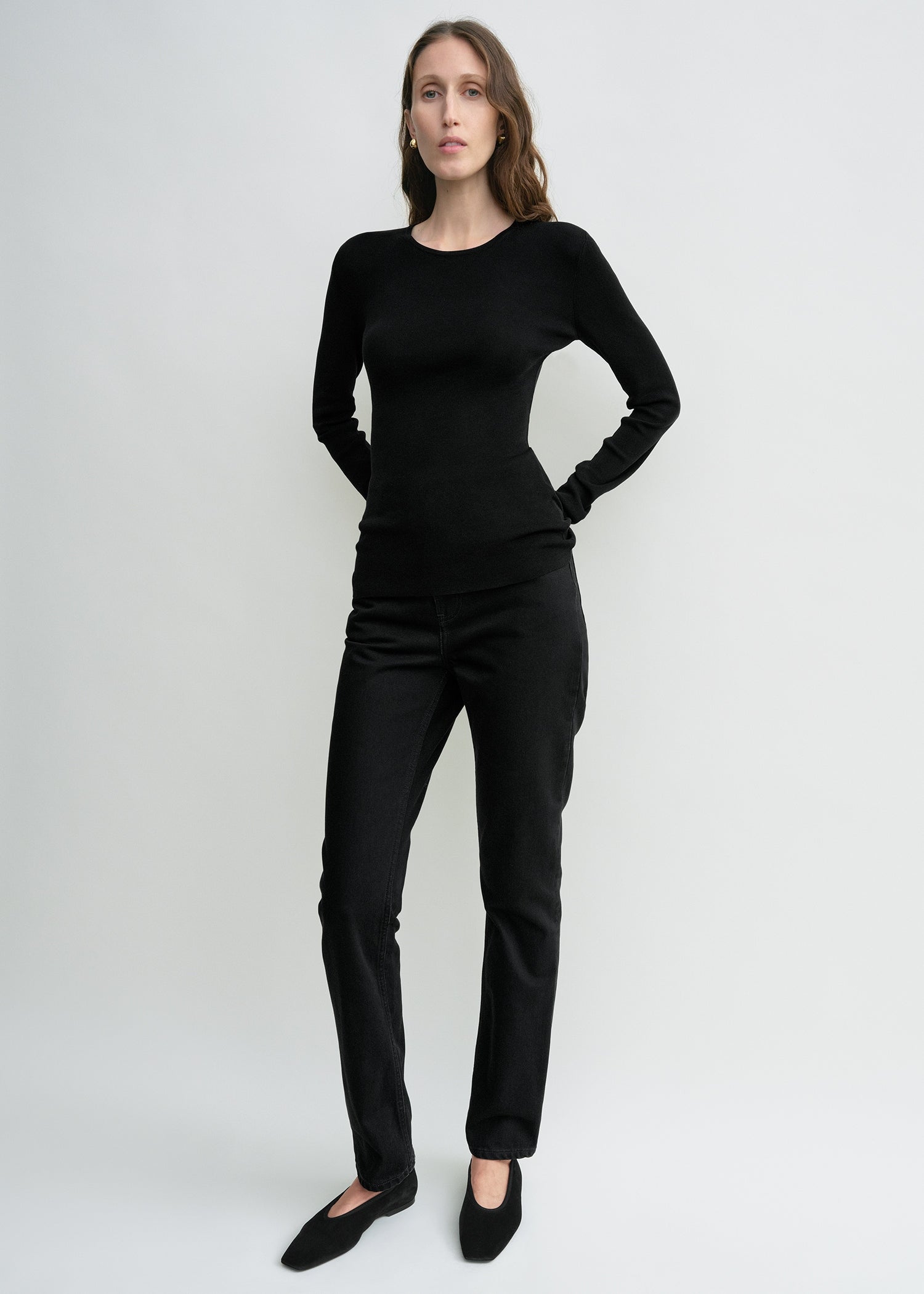 Compact cotton top black