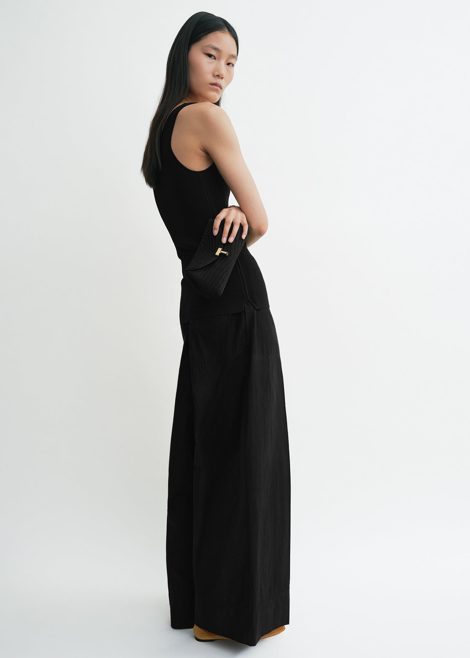 Wide summer trousers black 3 Wide summer trousers black
