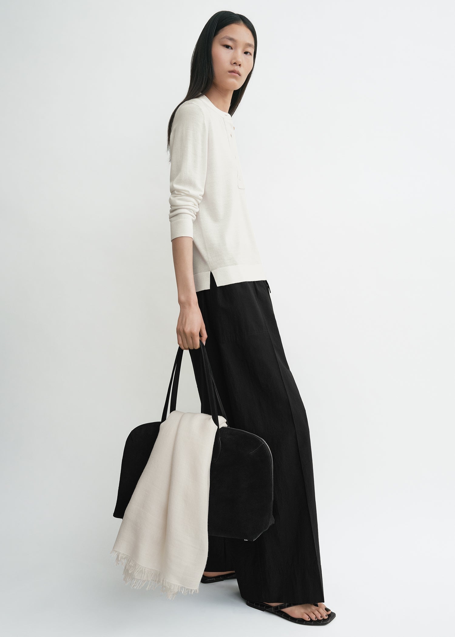Wool silk knit off-white 3 Wool silk knit off-white