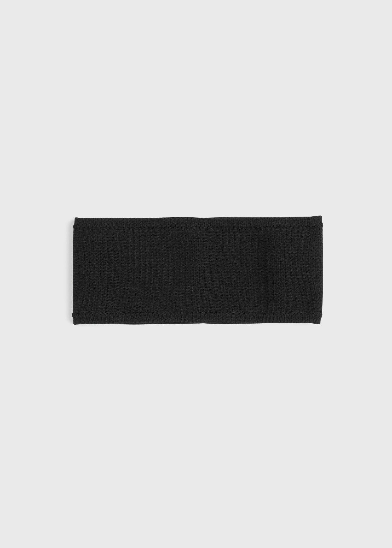 Compact knit headband black