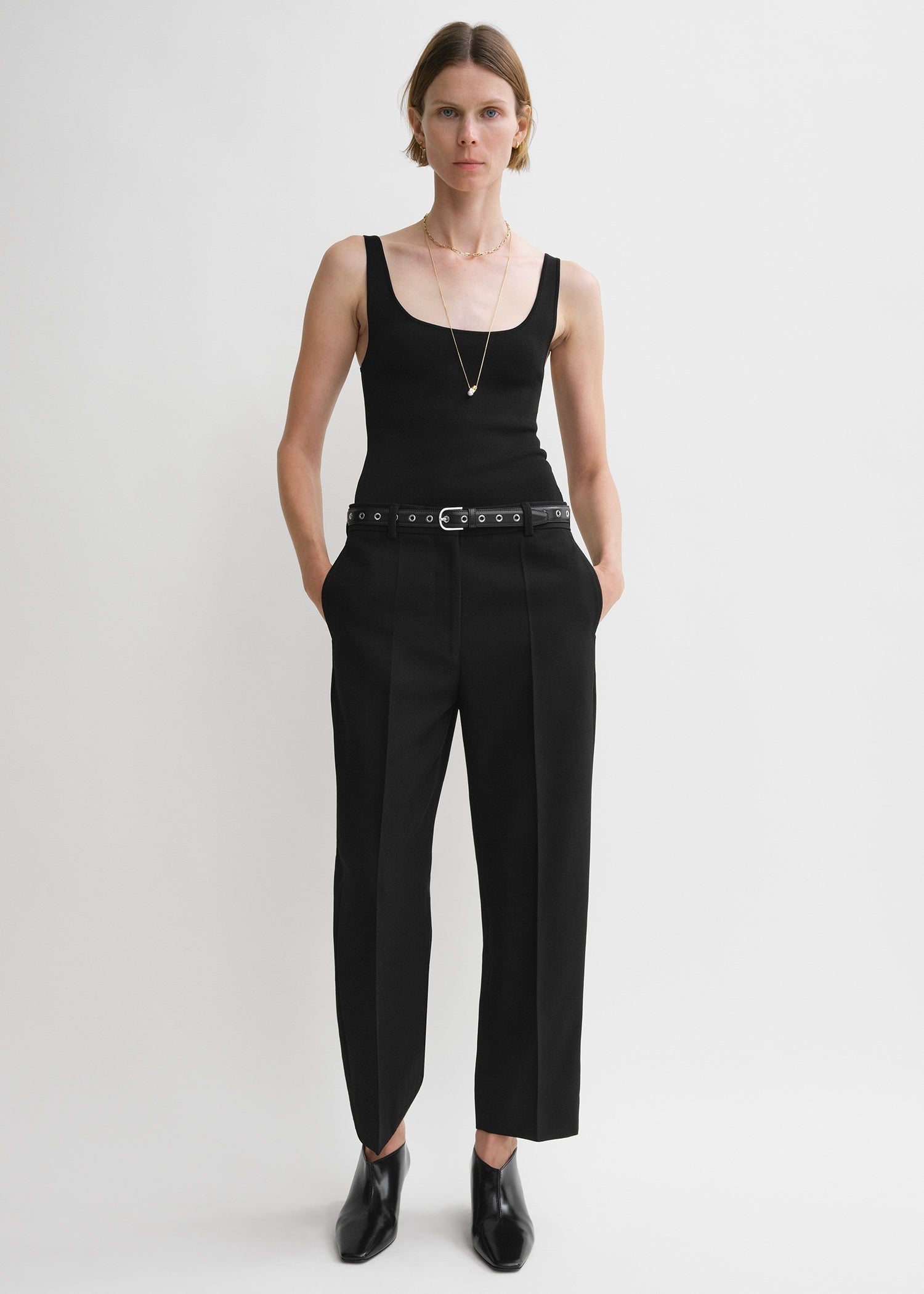 Compact knit tank black 3 Compact knit tank black