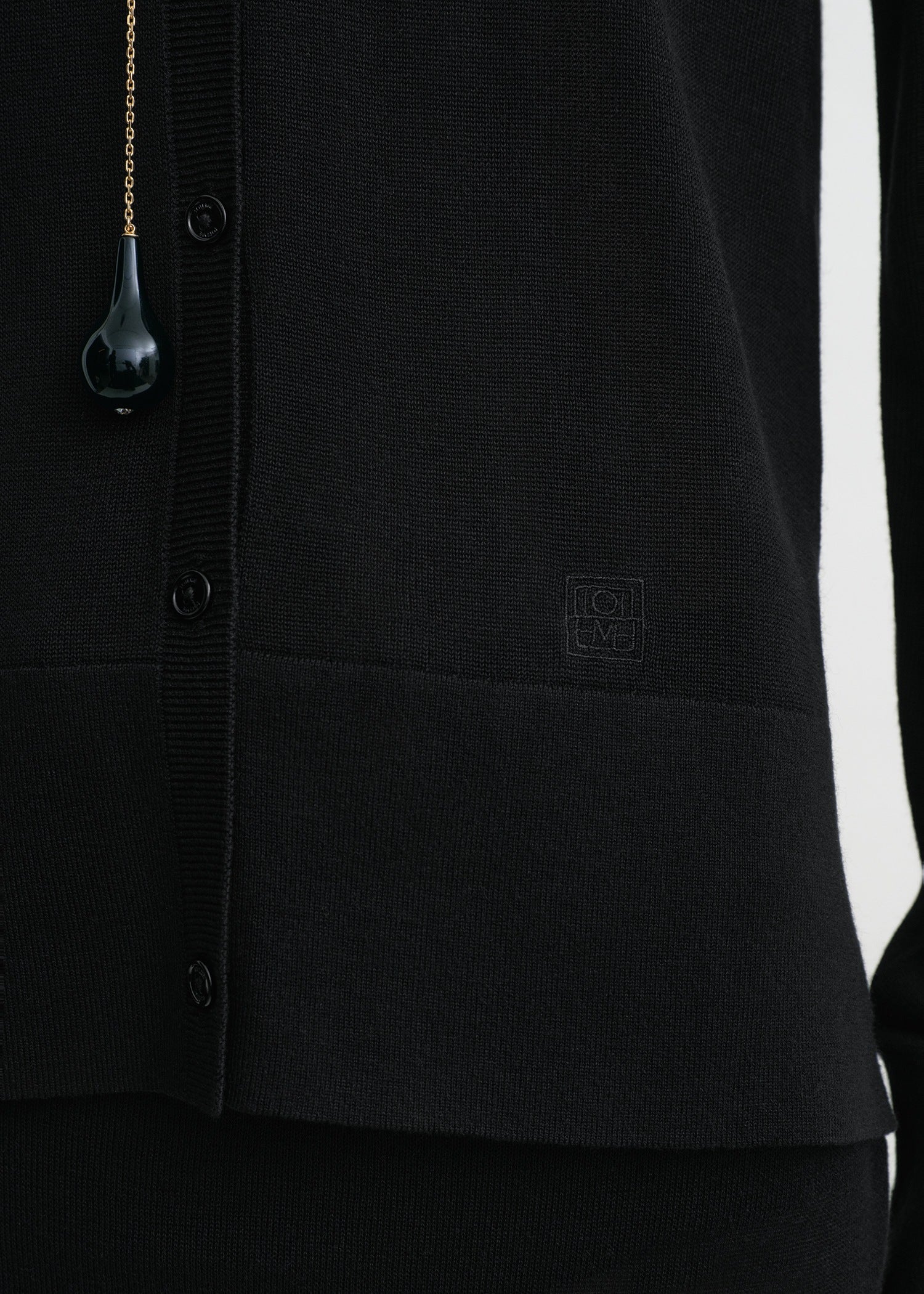 Fine knit cardigan black 6 Fine knit cardigan black