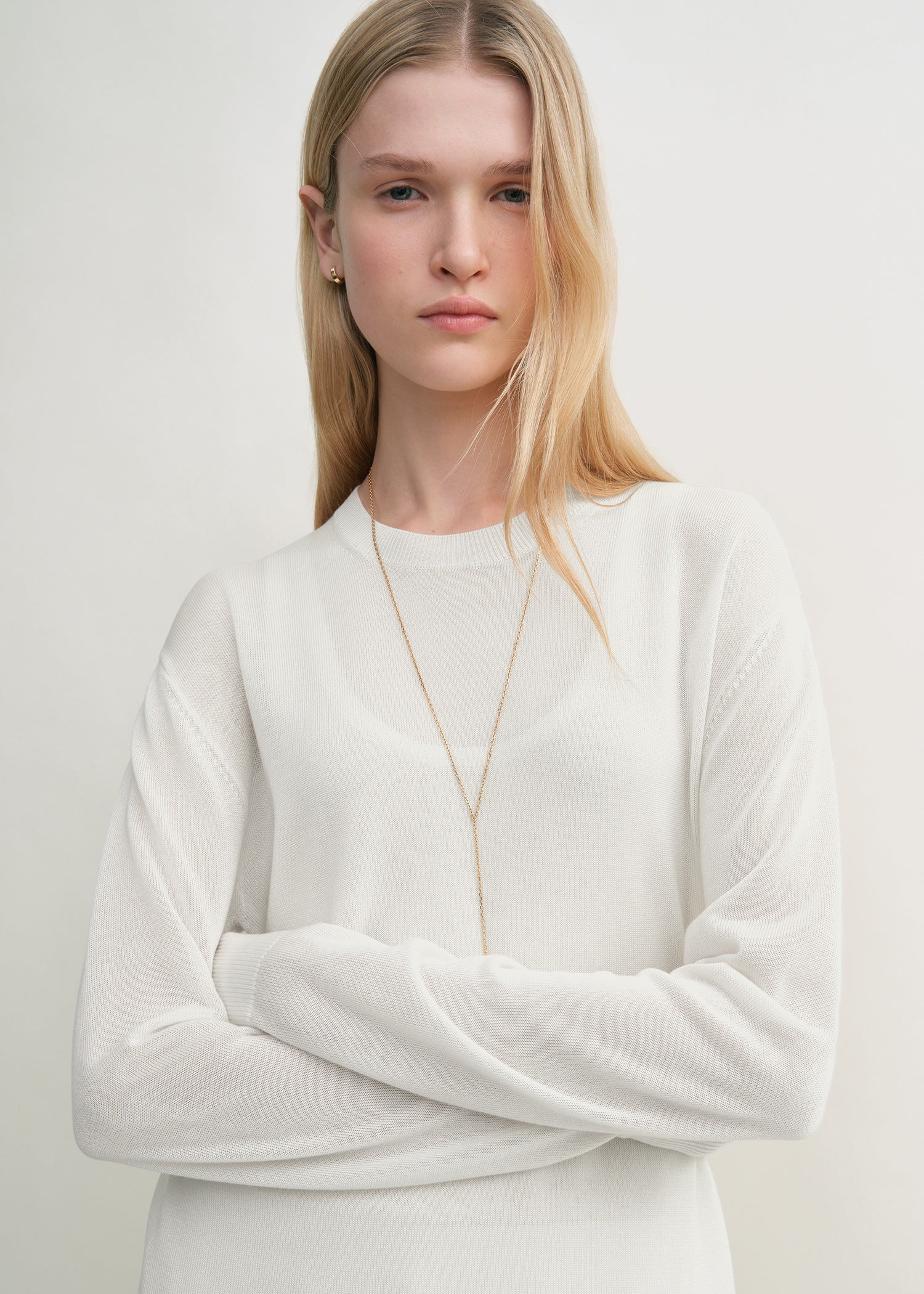Long-sleeve tee knit white 5 Long-sleeve tee knit white