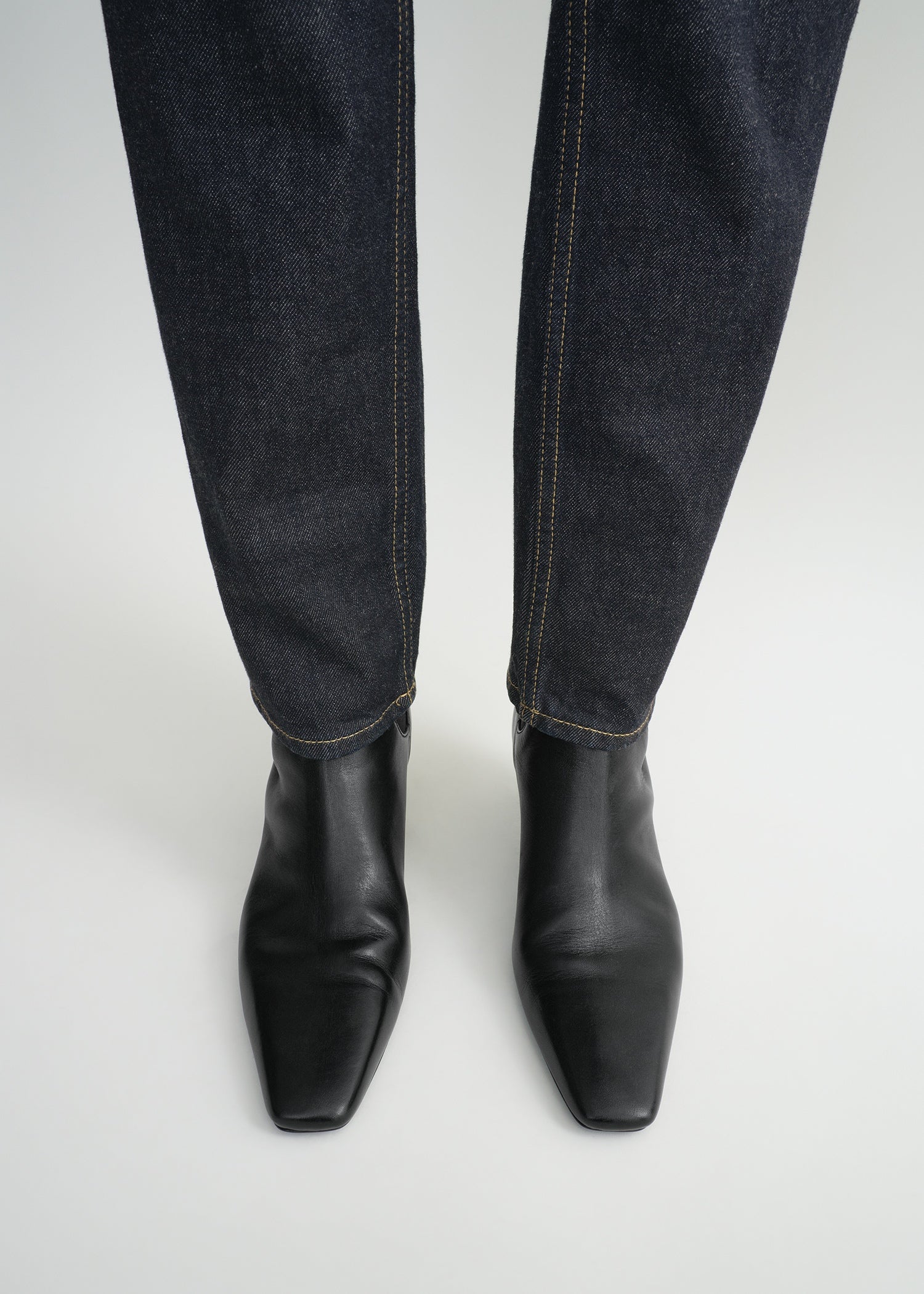 Leather mid-heel boots black 3 Leather mid-heel boots black