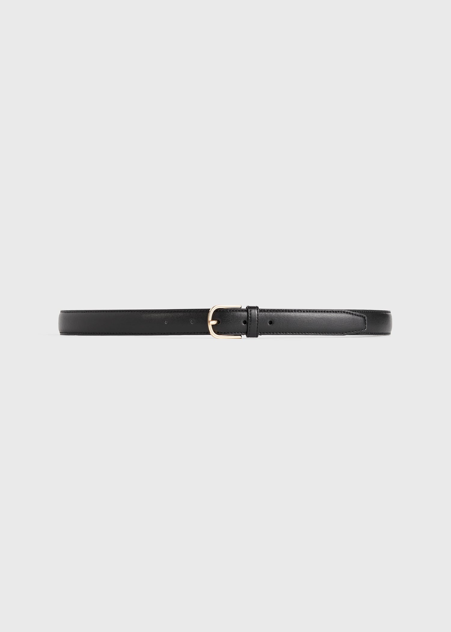 Slim leather trouser belt black 8 Slim leather trouser belt black
