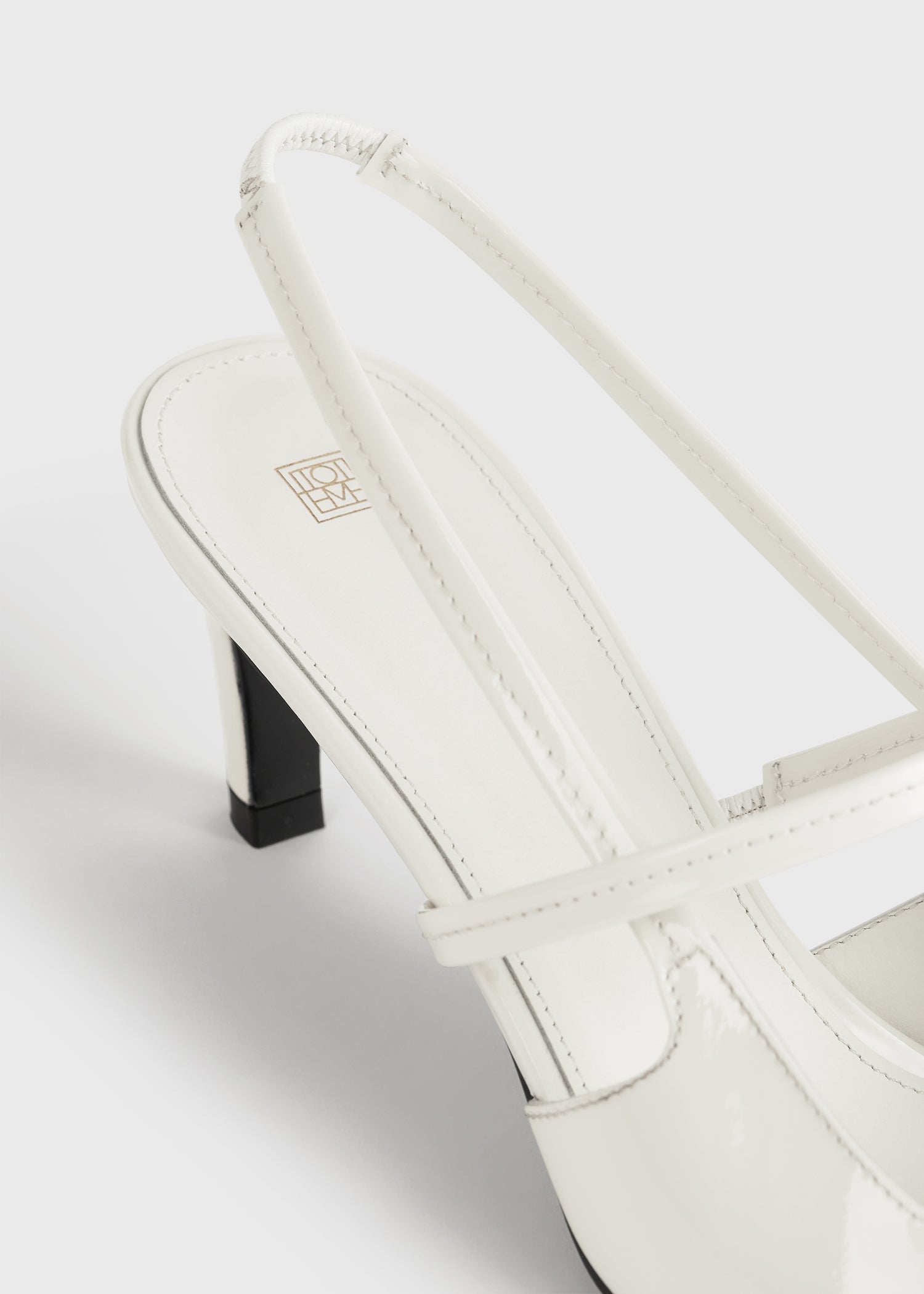 Sharp patent slingbacks off-white 6 Sharp patent slingbacks off-white
