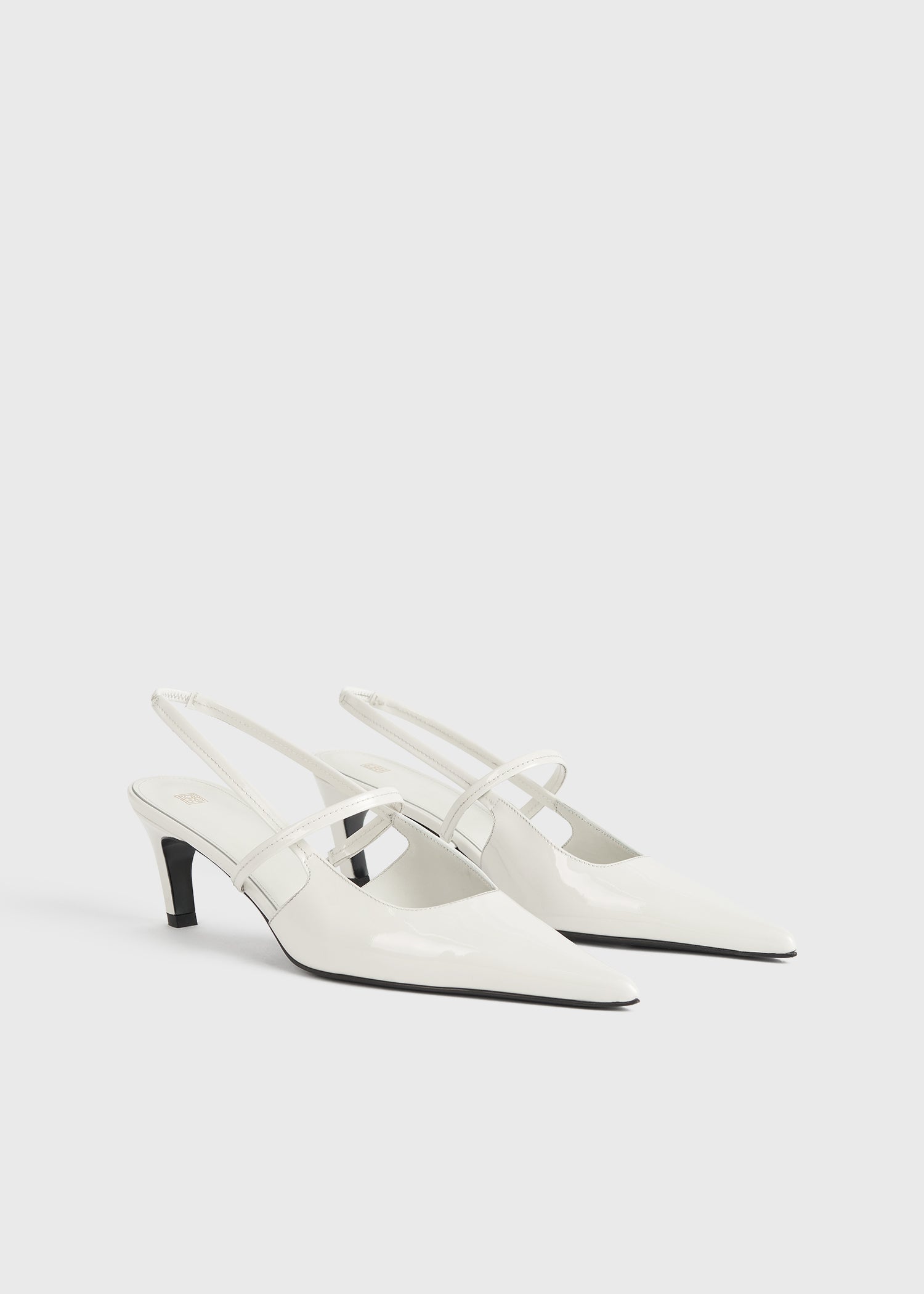 Sharp patent slingbacks off-white 8 Sharp patent slingbacks off-white