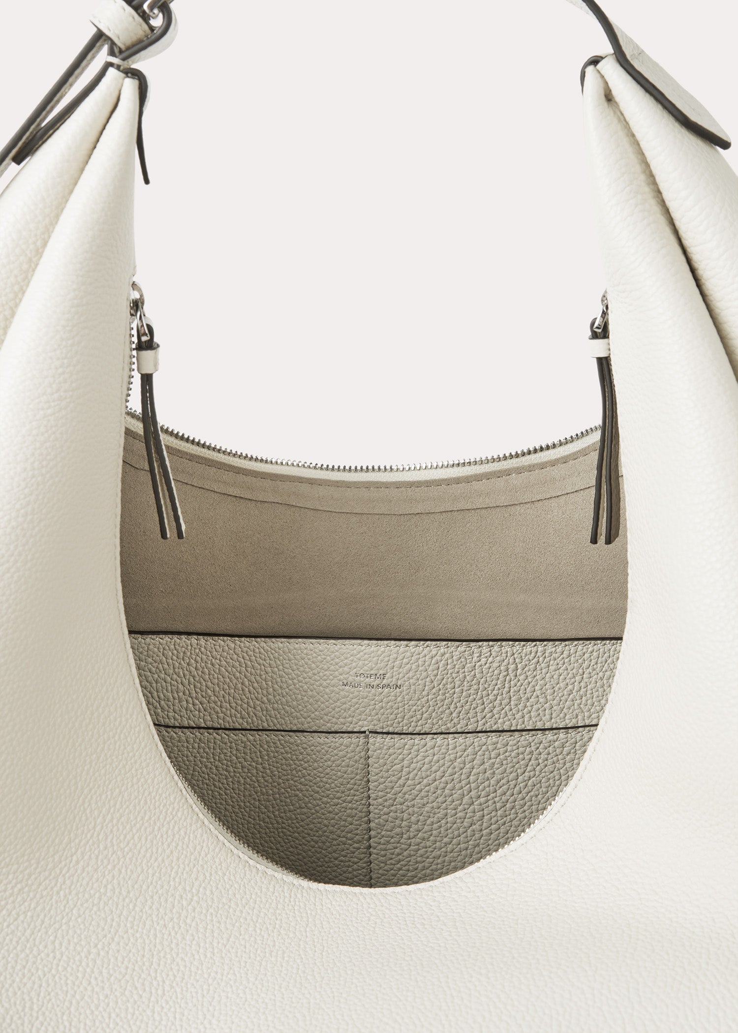 Grained-leather hobo bag milk 7 Grained-leather hobo bag milk