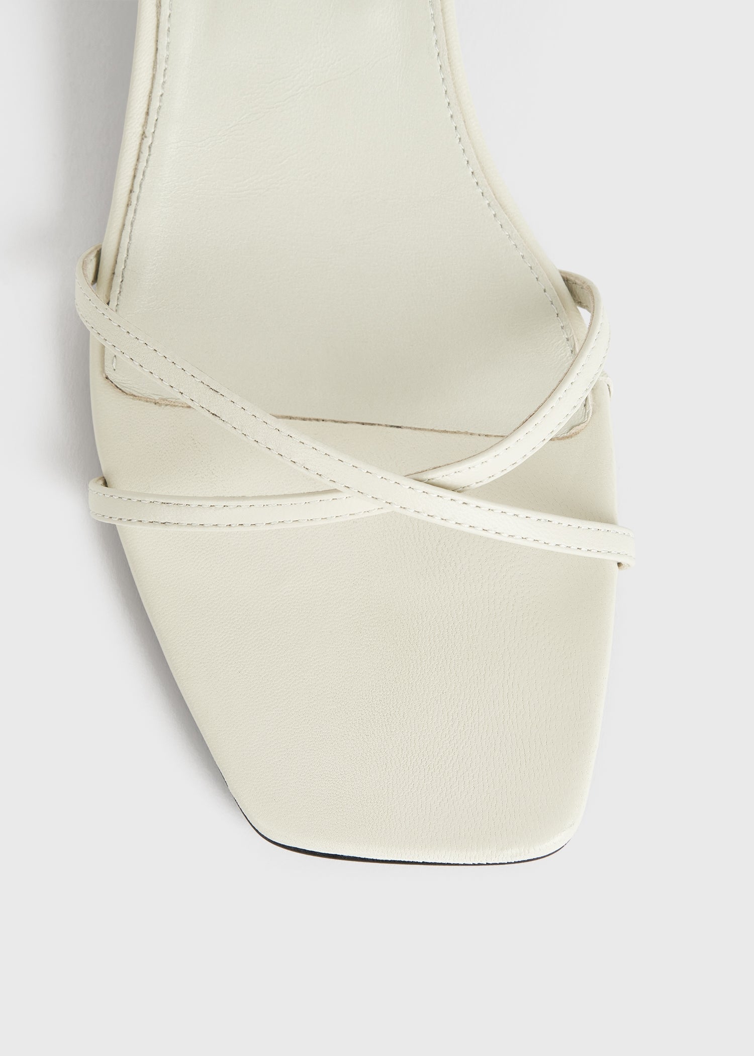 Leather crossover sandals off-white 7 Leather crossover sandals off-white