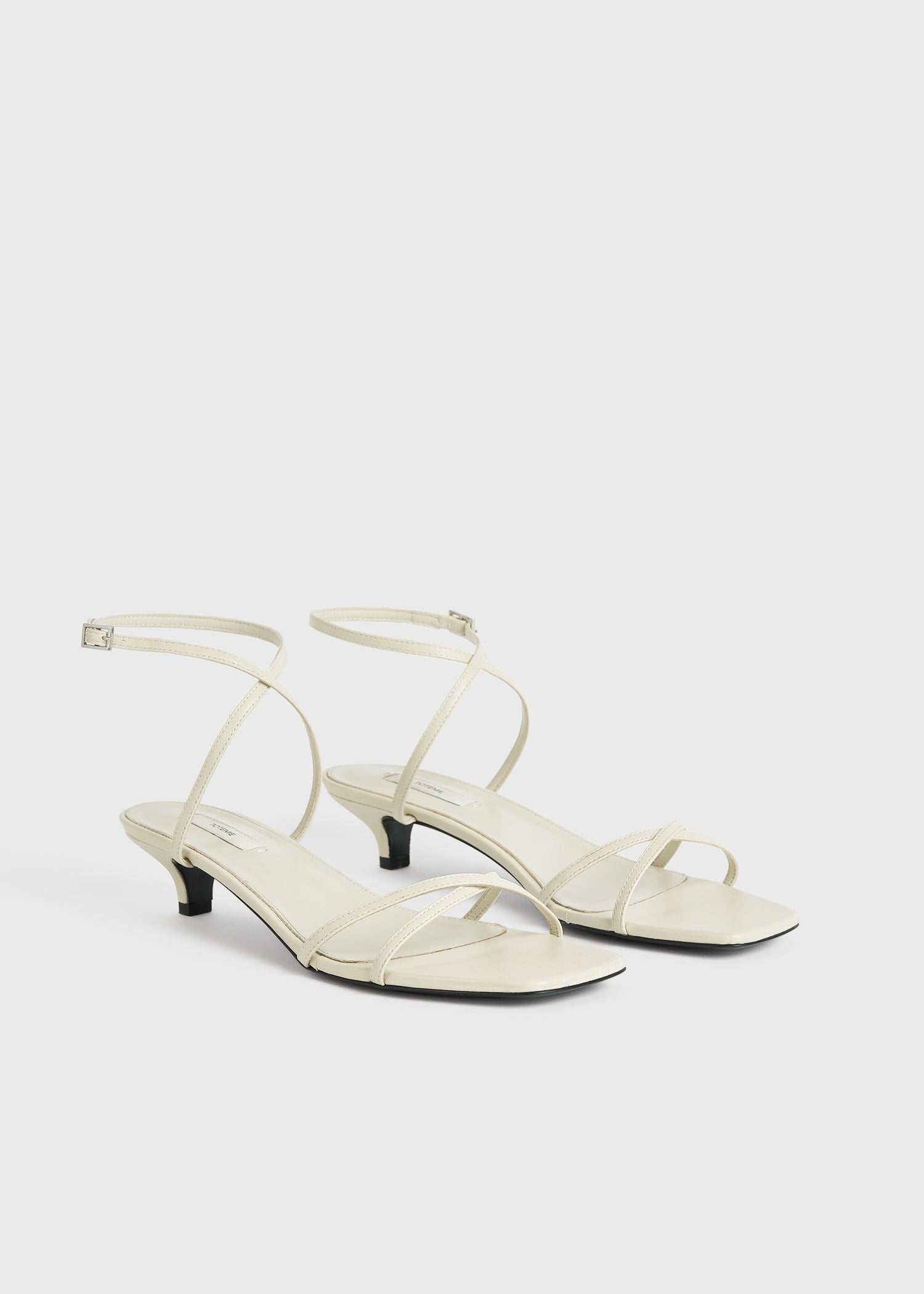 Leather crossover sandals off-white 8 Leather crossover sandals off-white