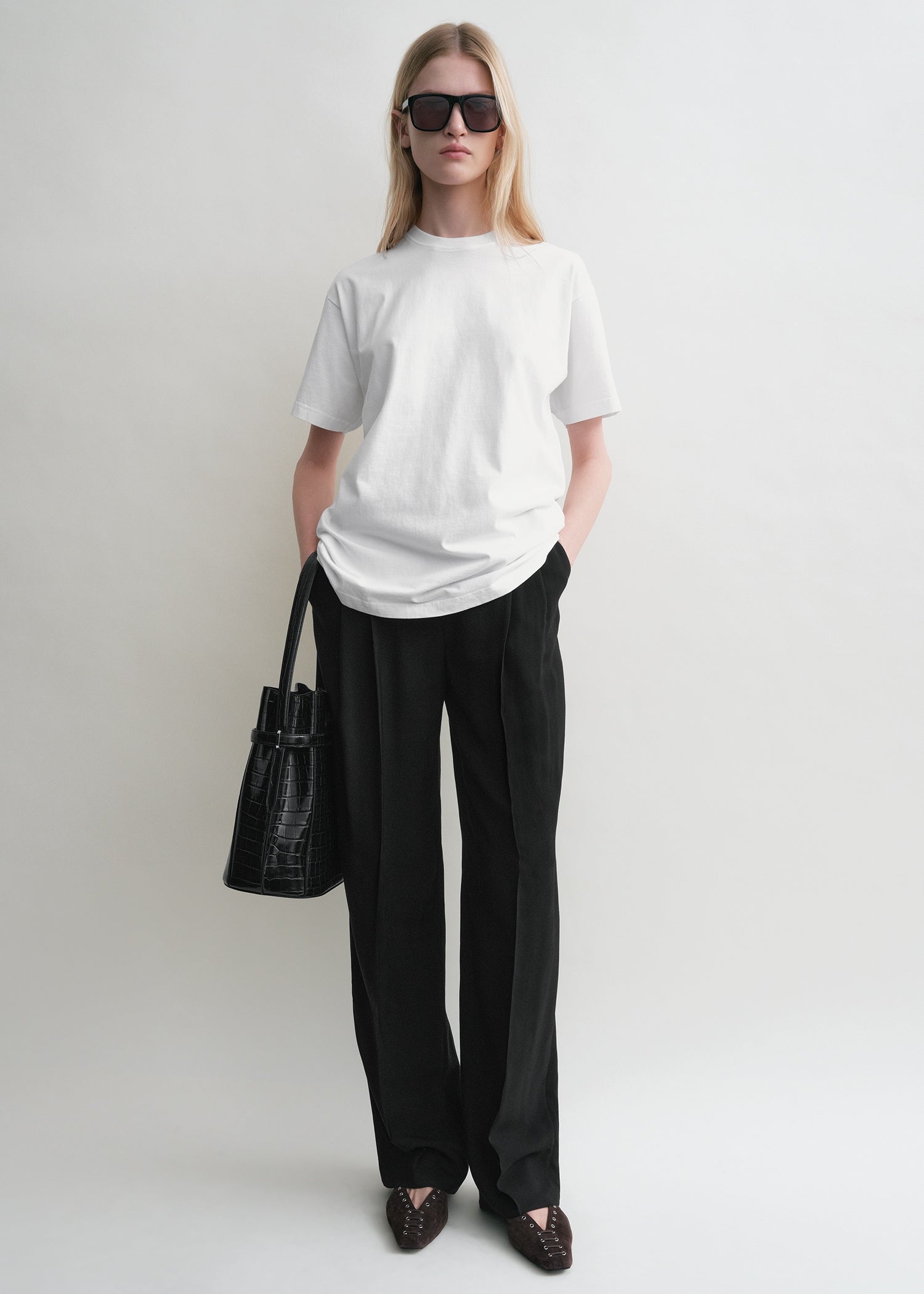Straight cotton tee off-white