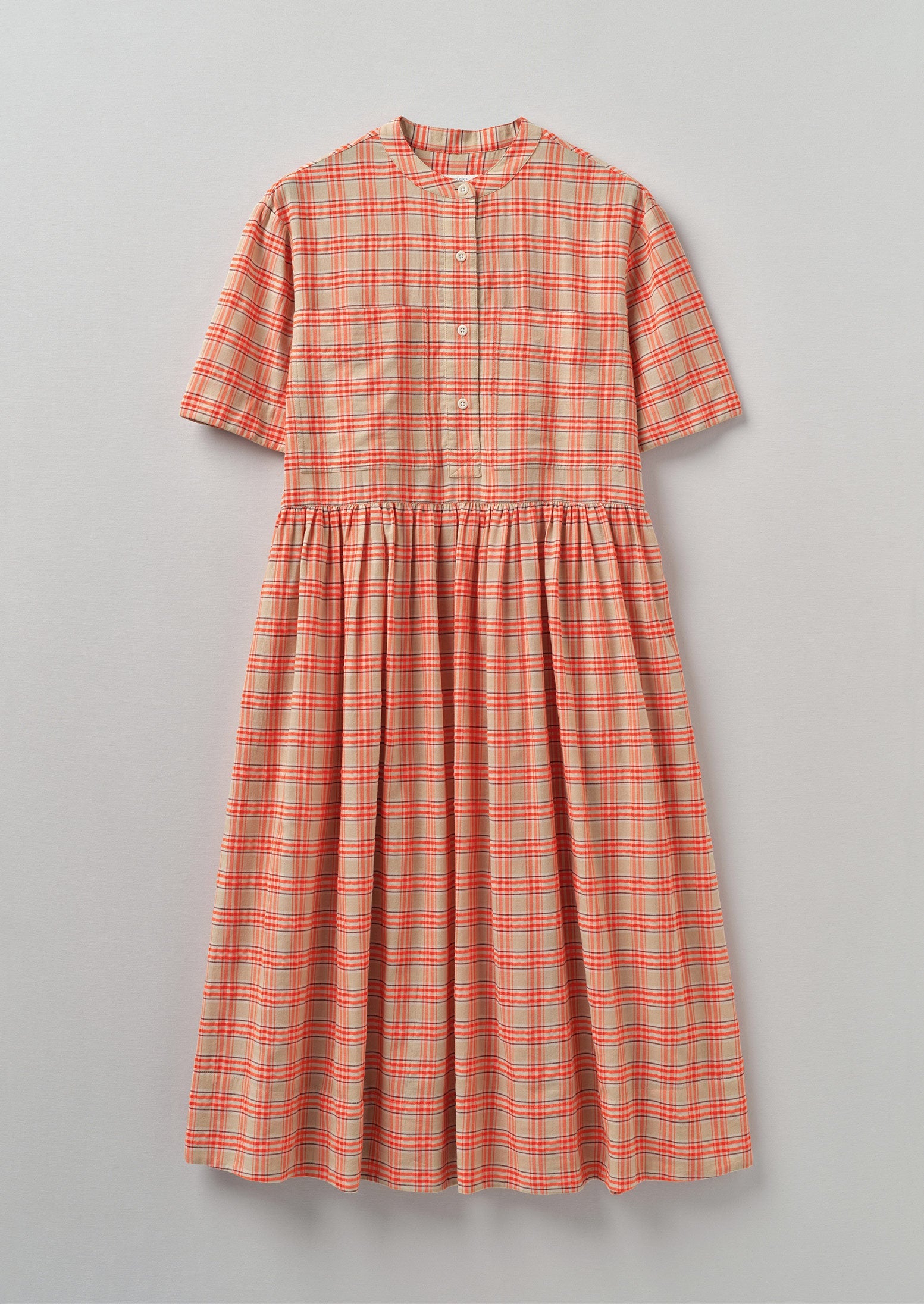 Molloy Check Cotton Dress | Aurora