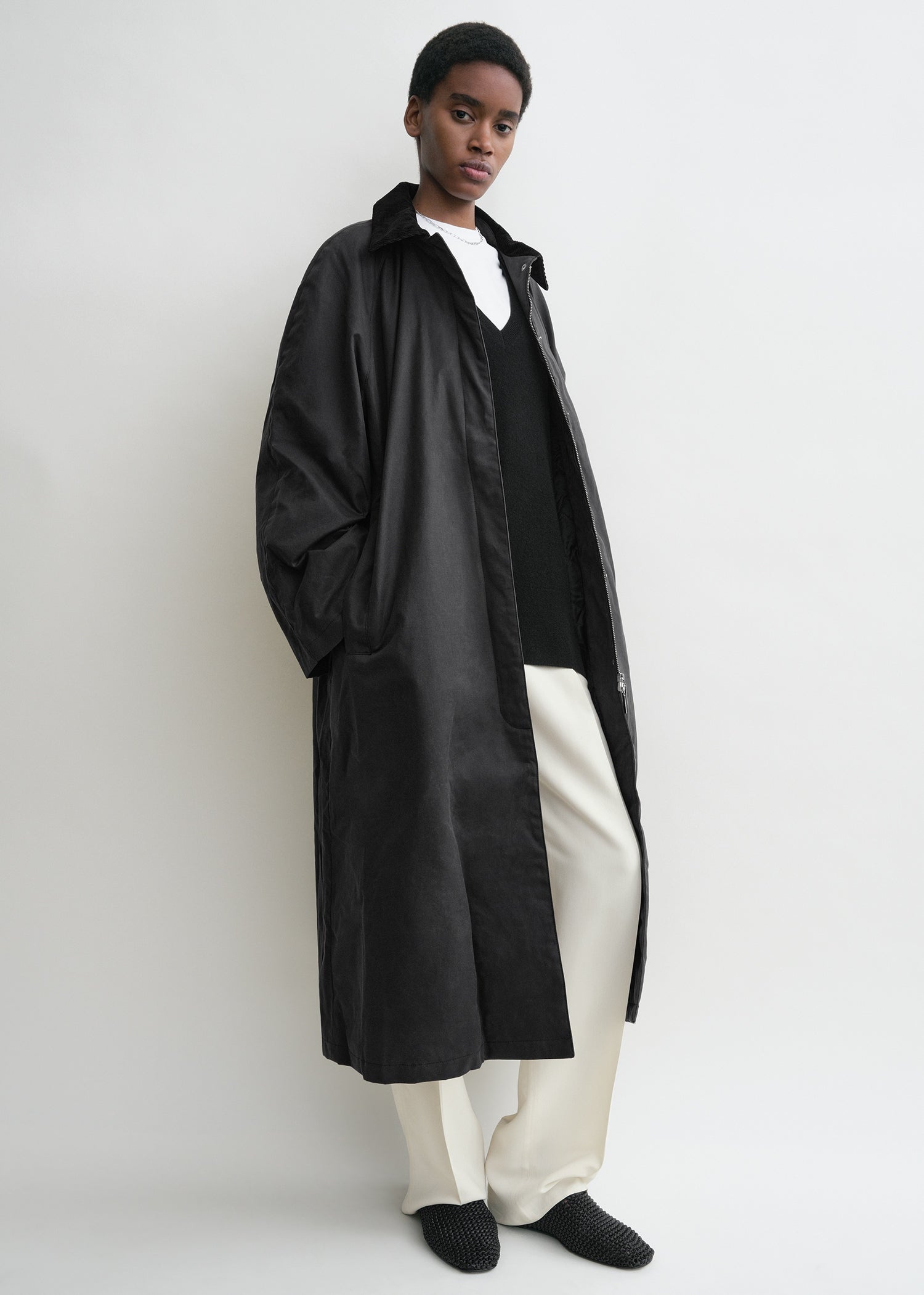 Country coat washed black