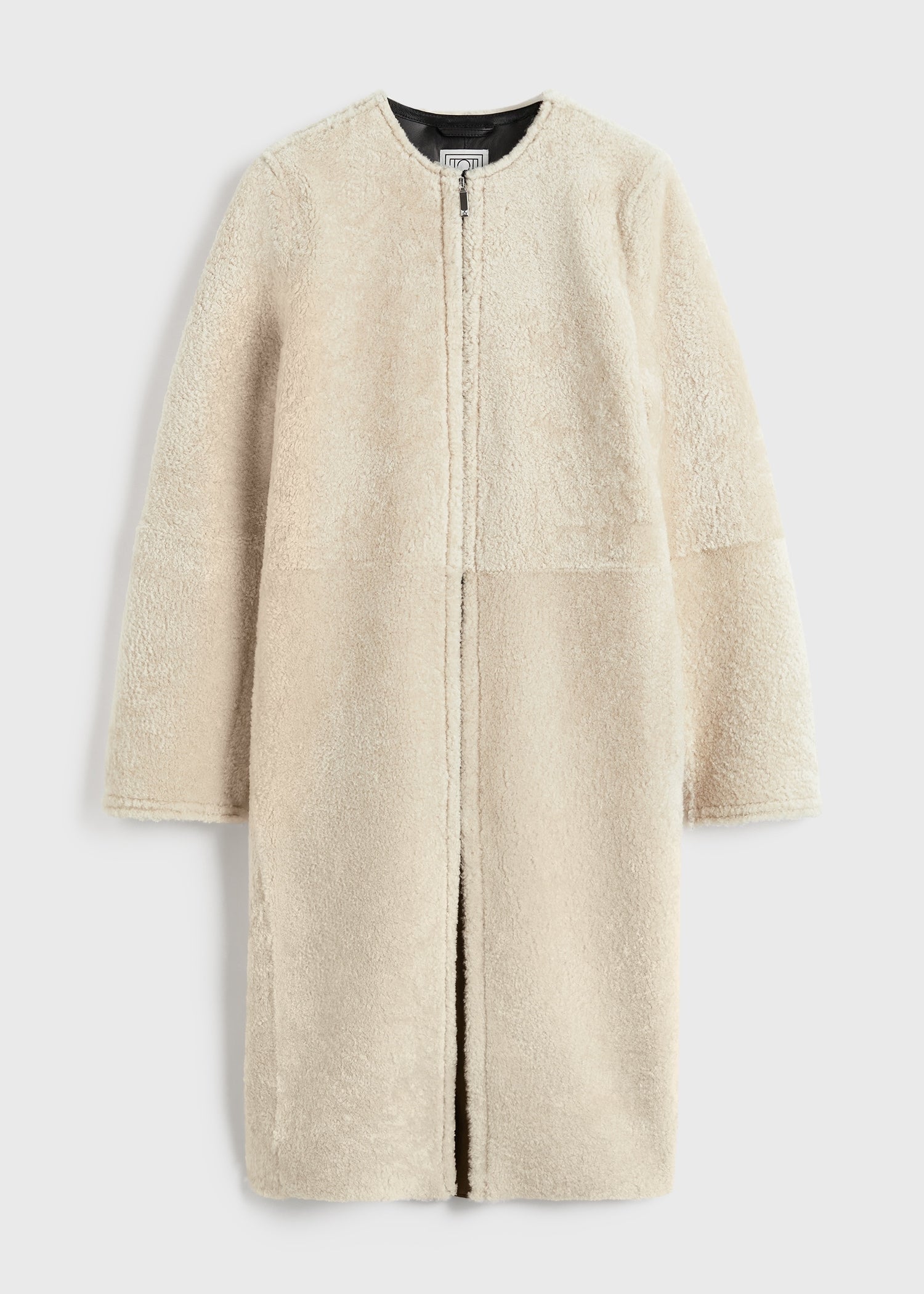 Zipped teddy shearling coat cream 7 Zipped teddy shearling coat cream
