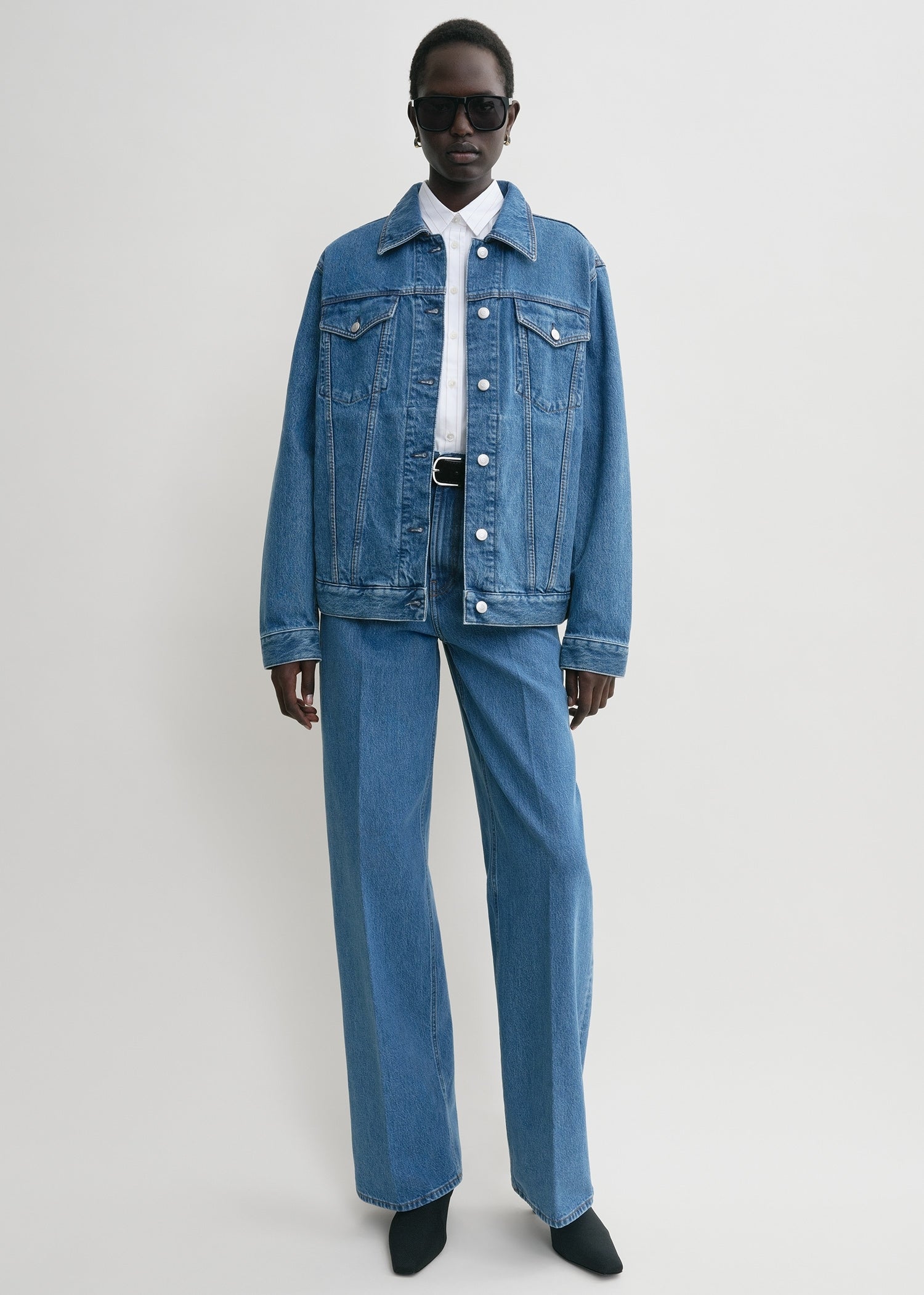 Classic denim jacket vibrant blue