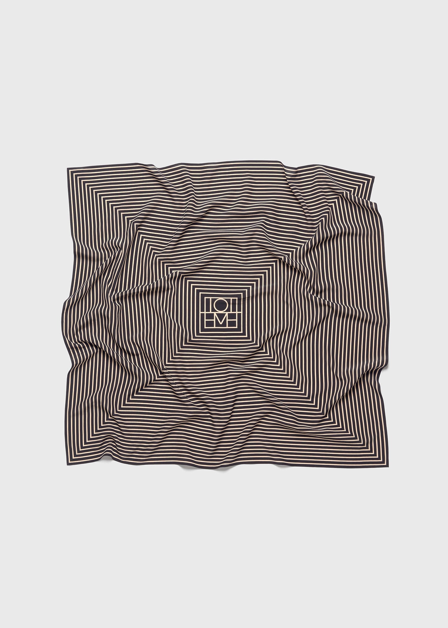 Signature monogram silk blanket scarf black 5 Signature monogram silk blanket scarf black