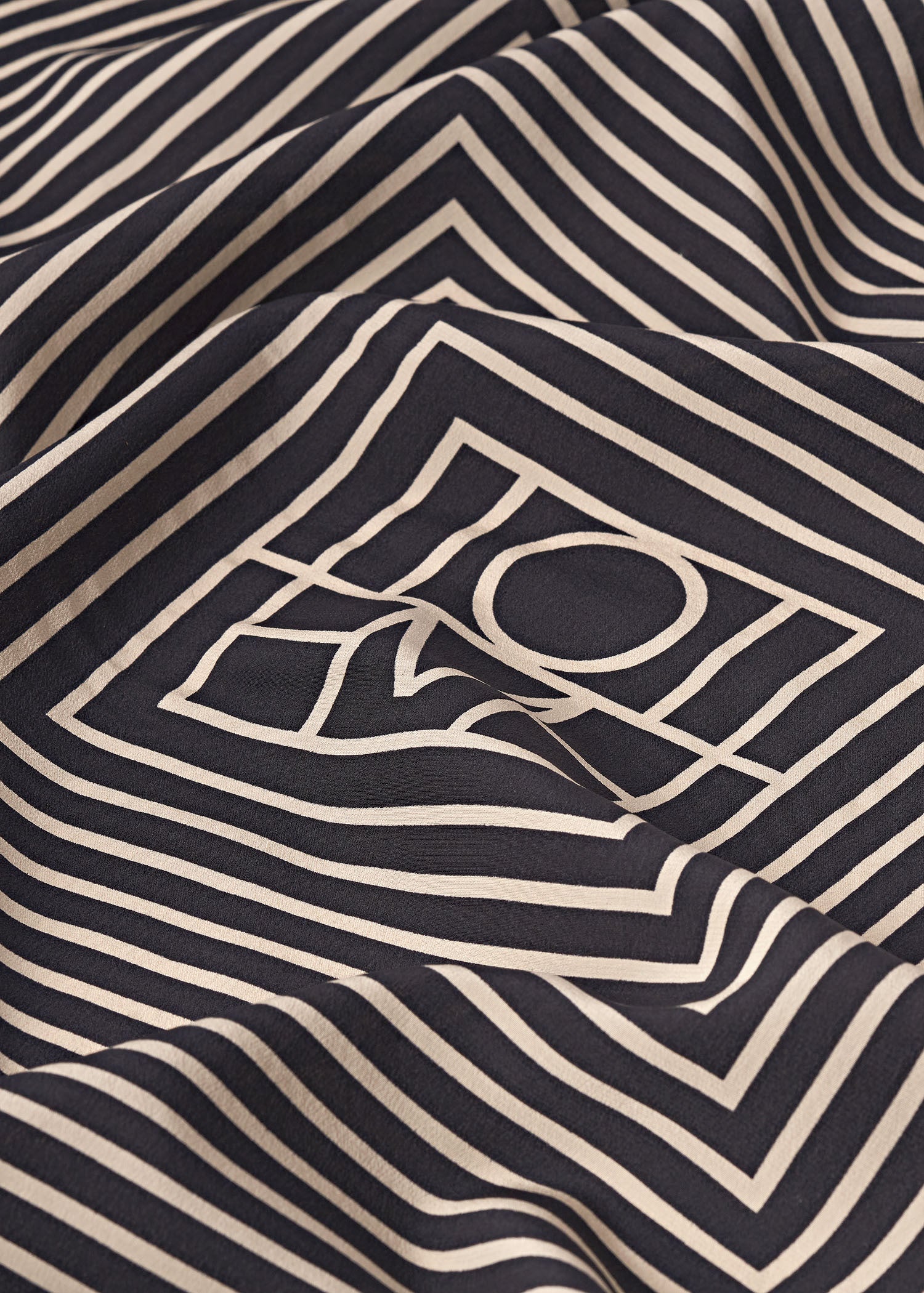 Signature monogram silk blanket scarf black 6 Signature monogram silk blanket scarf black