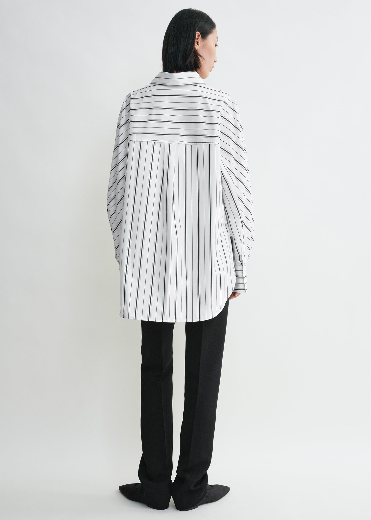 Kimono-sleeve striped shirt white/black 4 Kimono-sleeve striped shirt white/black