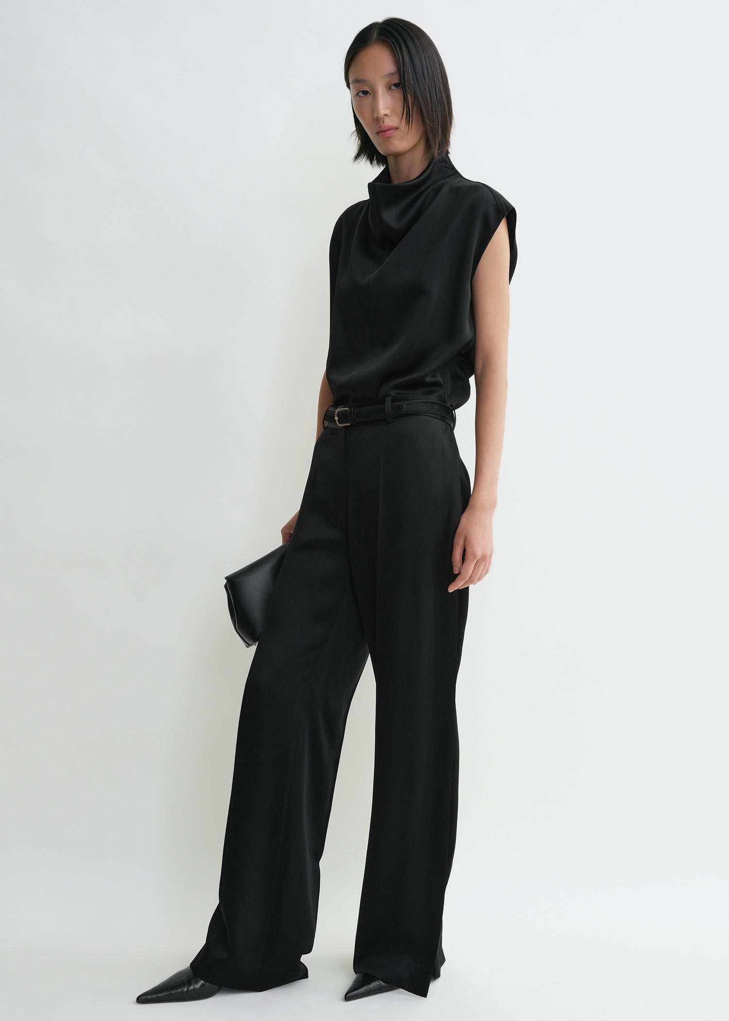 Cuff-slit trousers black 3 Cuff-slit trousers black