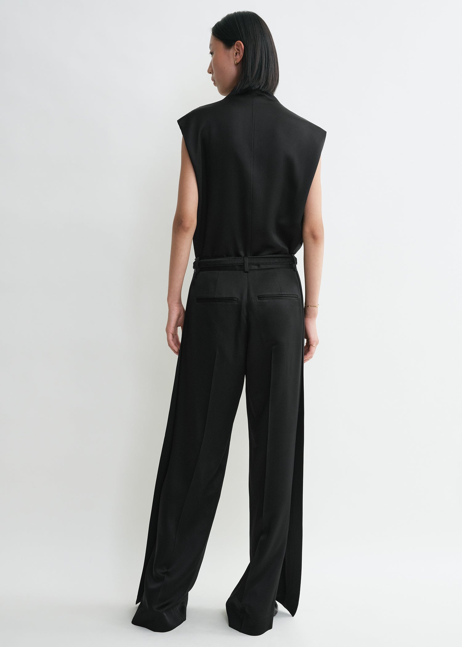Cuff-slit trousers black 4 Cuff-slit trousers black