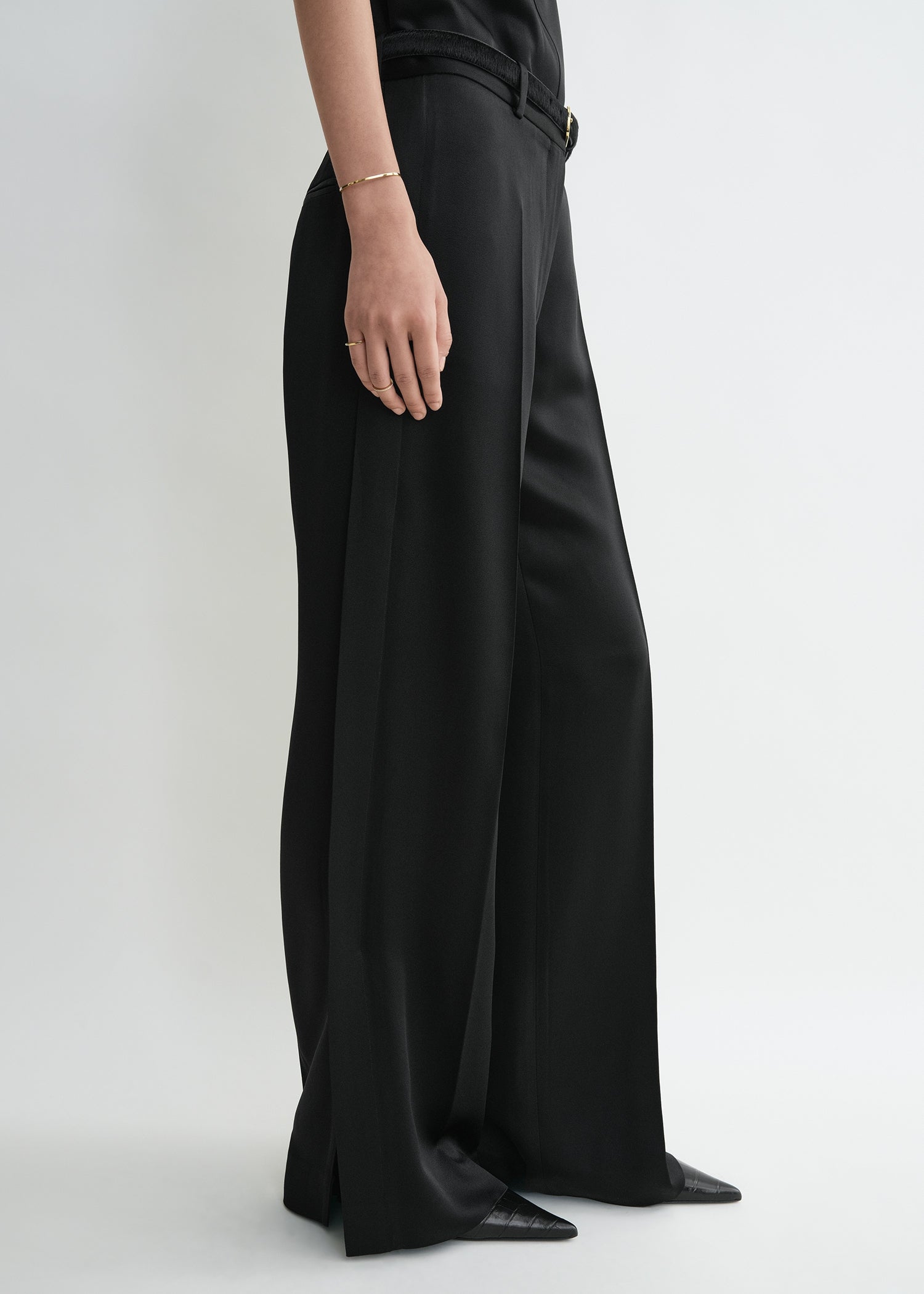 Cuff-slit trousers black 5 Cuff-slit trousers black