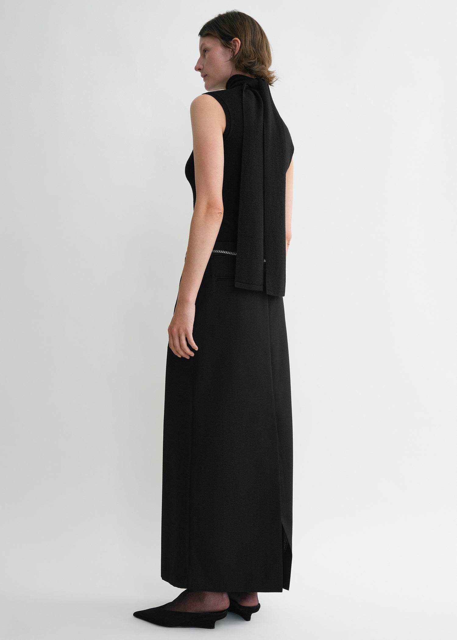 Sleeveless scarf knit black 5 Sleeveless scarf knit black