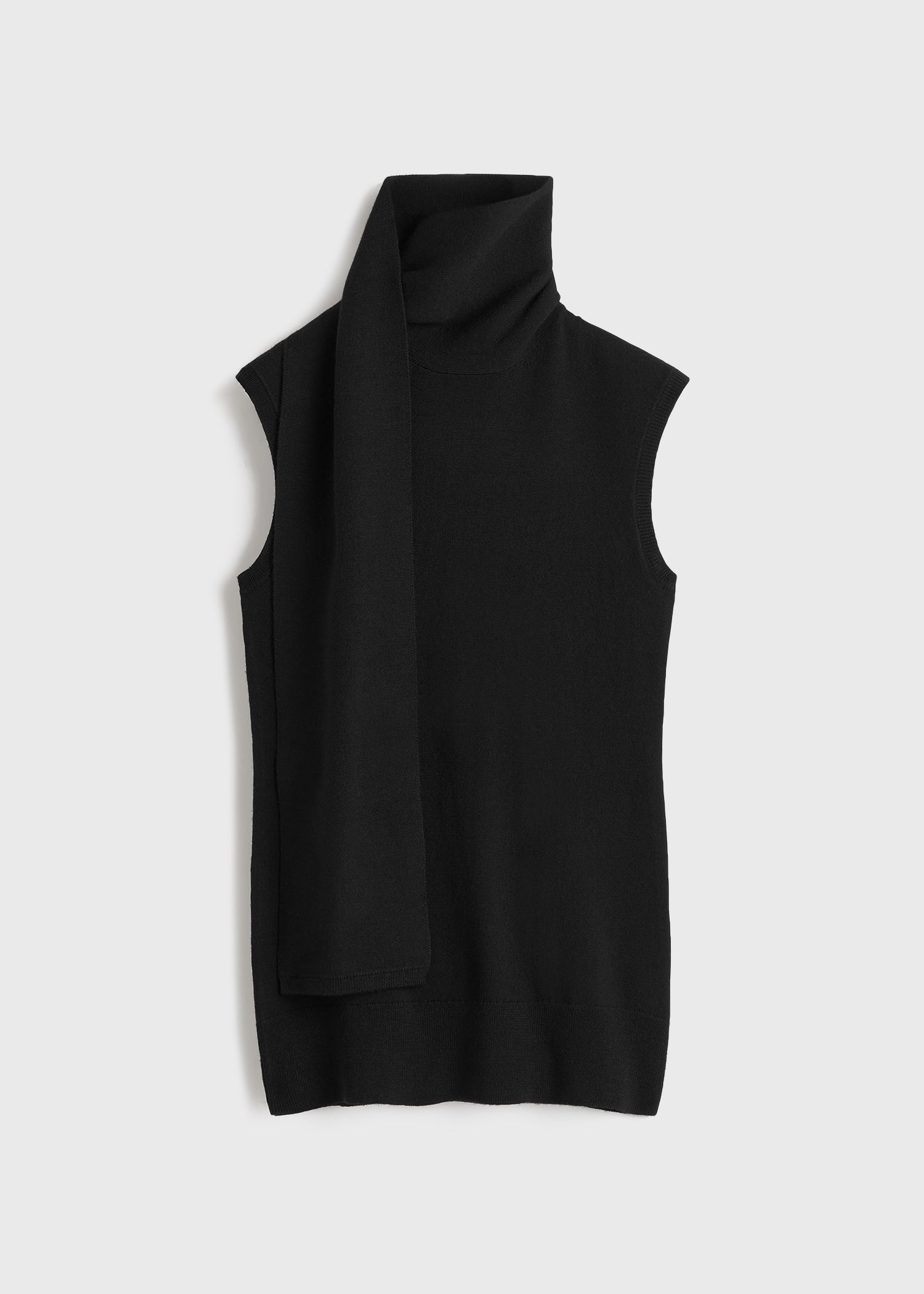 Sleeveless scarf knit black 7 Sleeveless scarf knit black