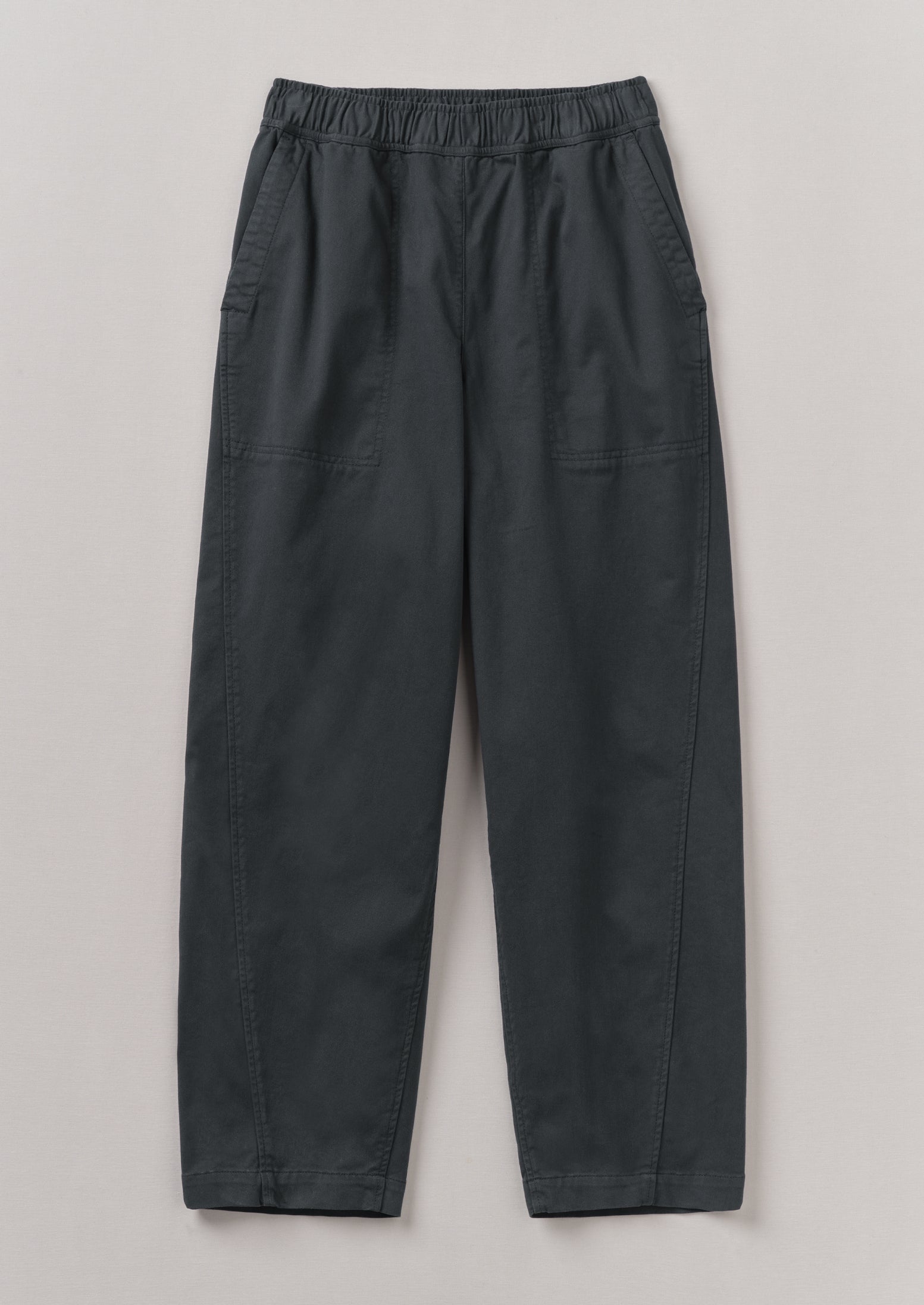 Cotton Twill Pull On Trousers | Slate