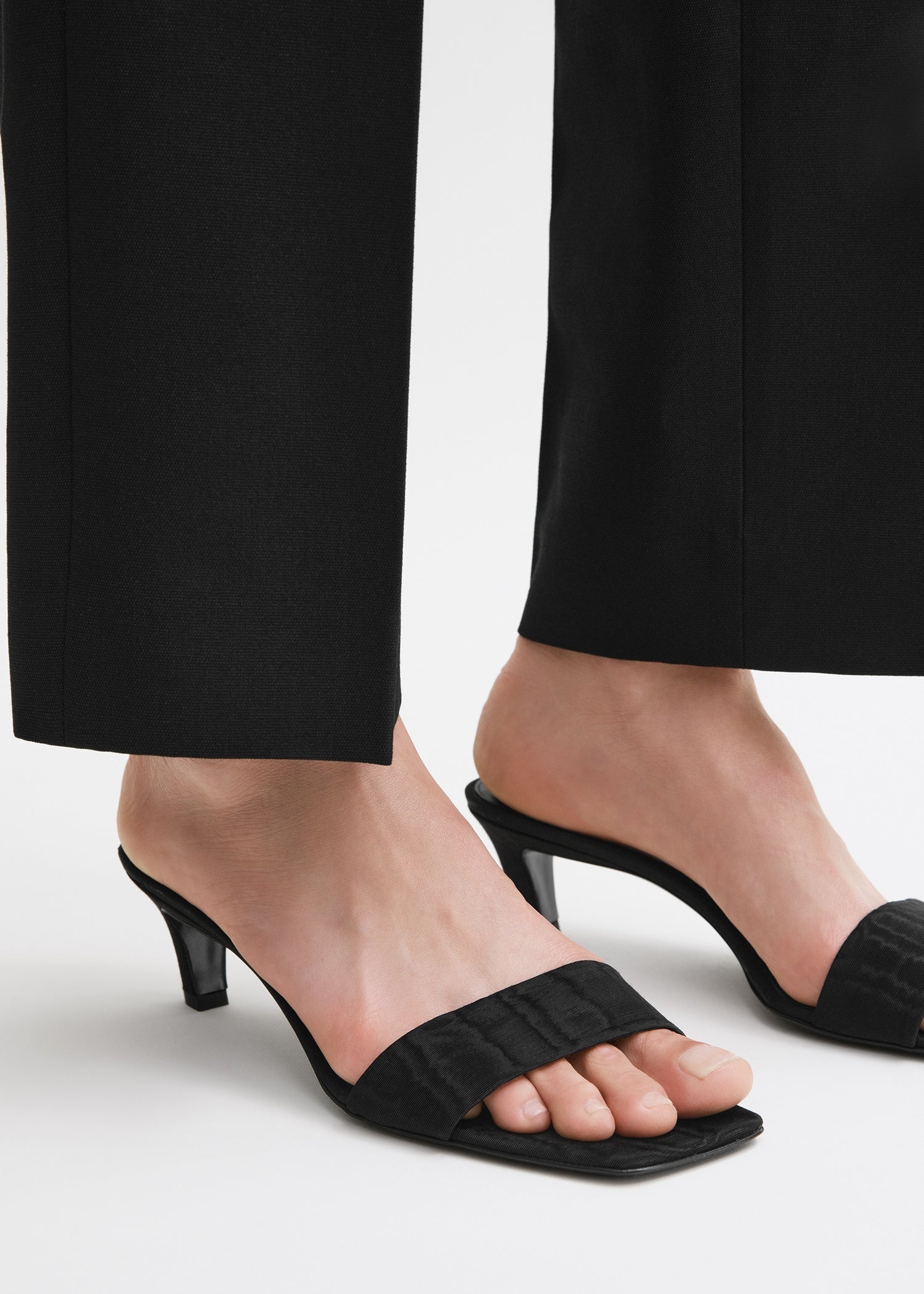Moiré mule sandals black 3 Moiré mule sandals black
