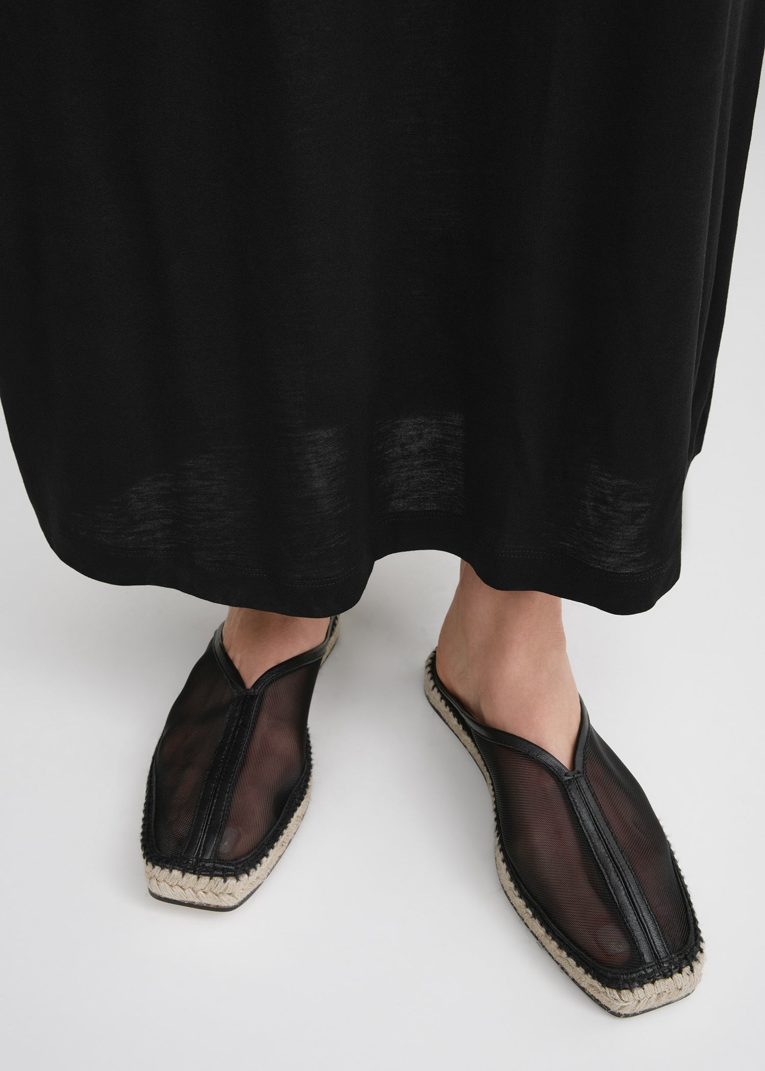 Mesh espadrille slippers black 3 Mesh espadrille slippers black