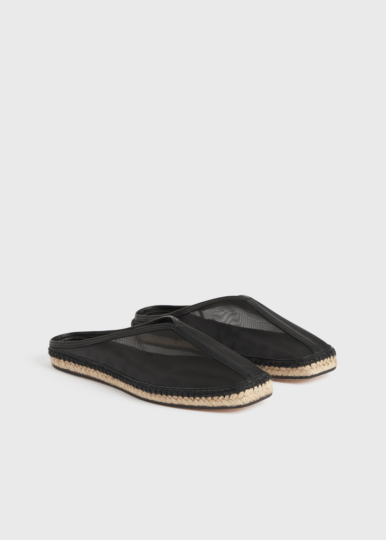 Mesh espadrille slippers black 7 Mesh espadrille slippers black