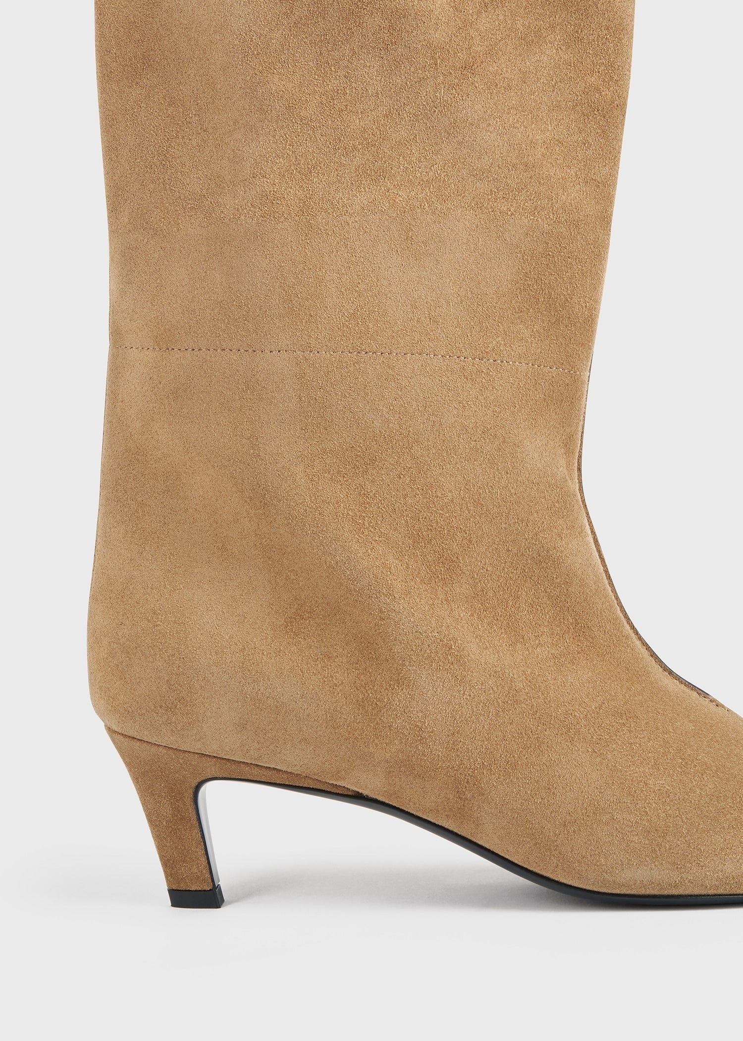 Suede wide shaft boots caramel 6 Suede wide shaft boots caramel