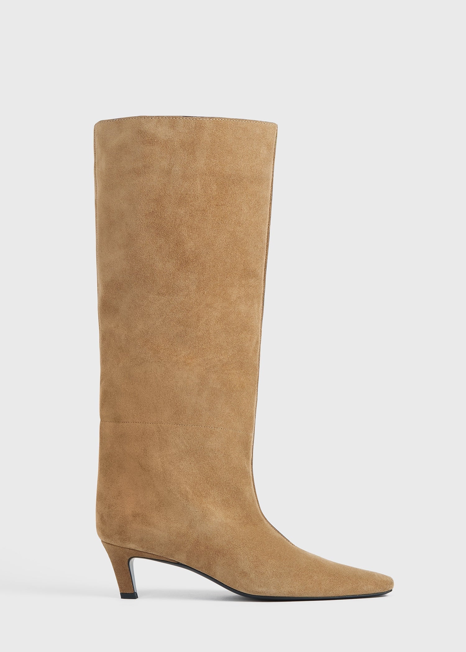Suede wide shaft boots caramel 9 Suede wide shaft boots caramel