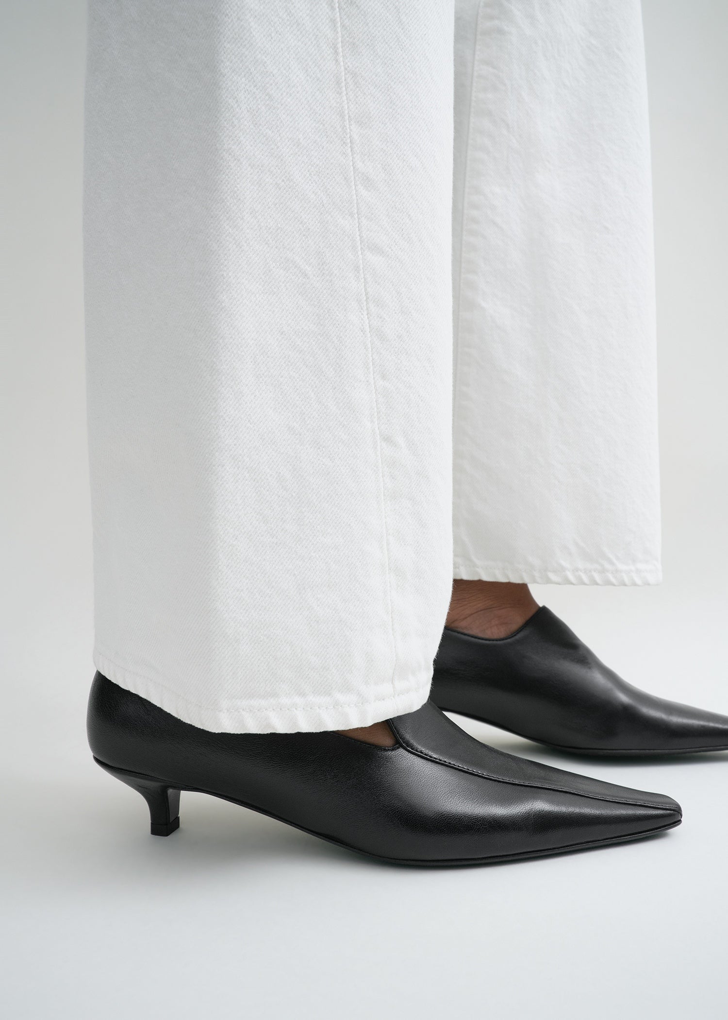 Leather kitten loafers black 3 Leather kitten loafers black